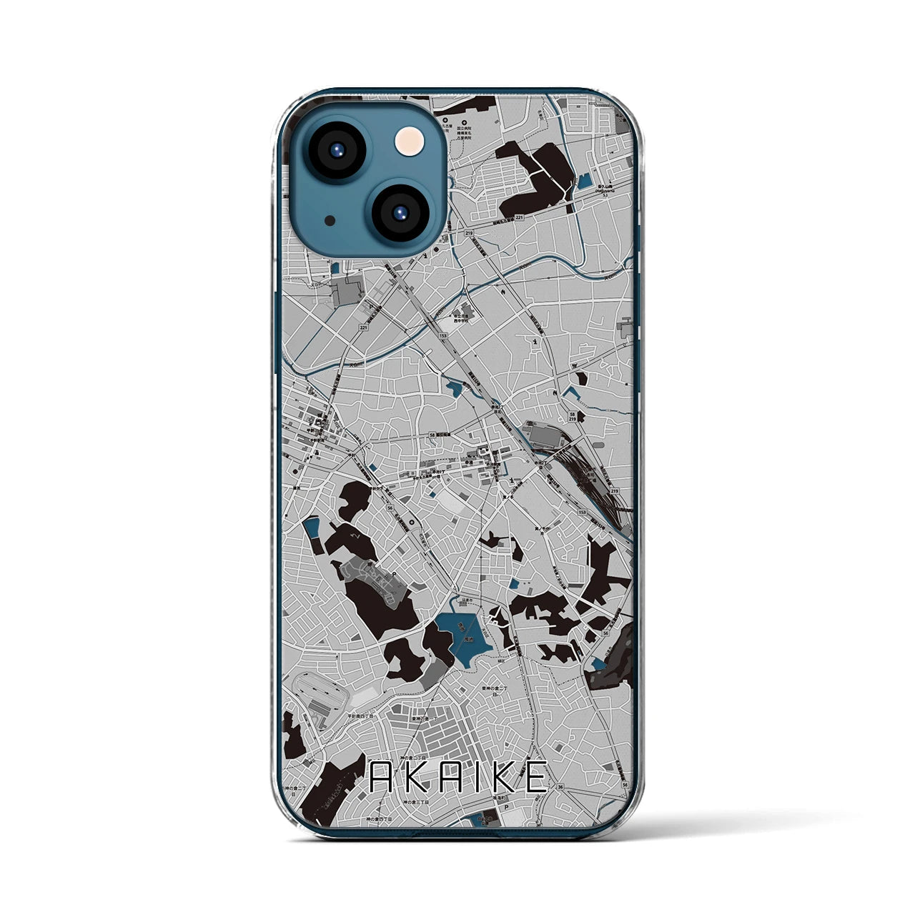 【赤池(愛知県)】地図柄iPhoneケース(クリアタイプ)