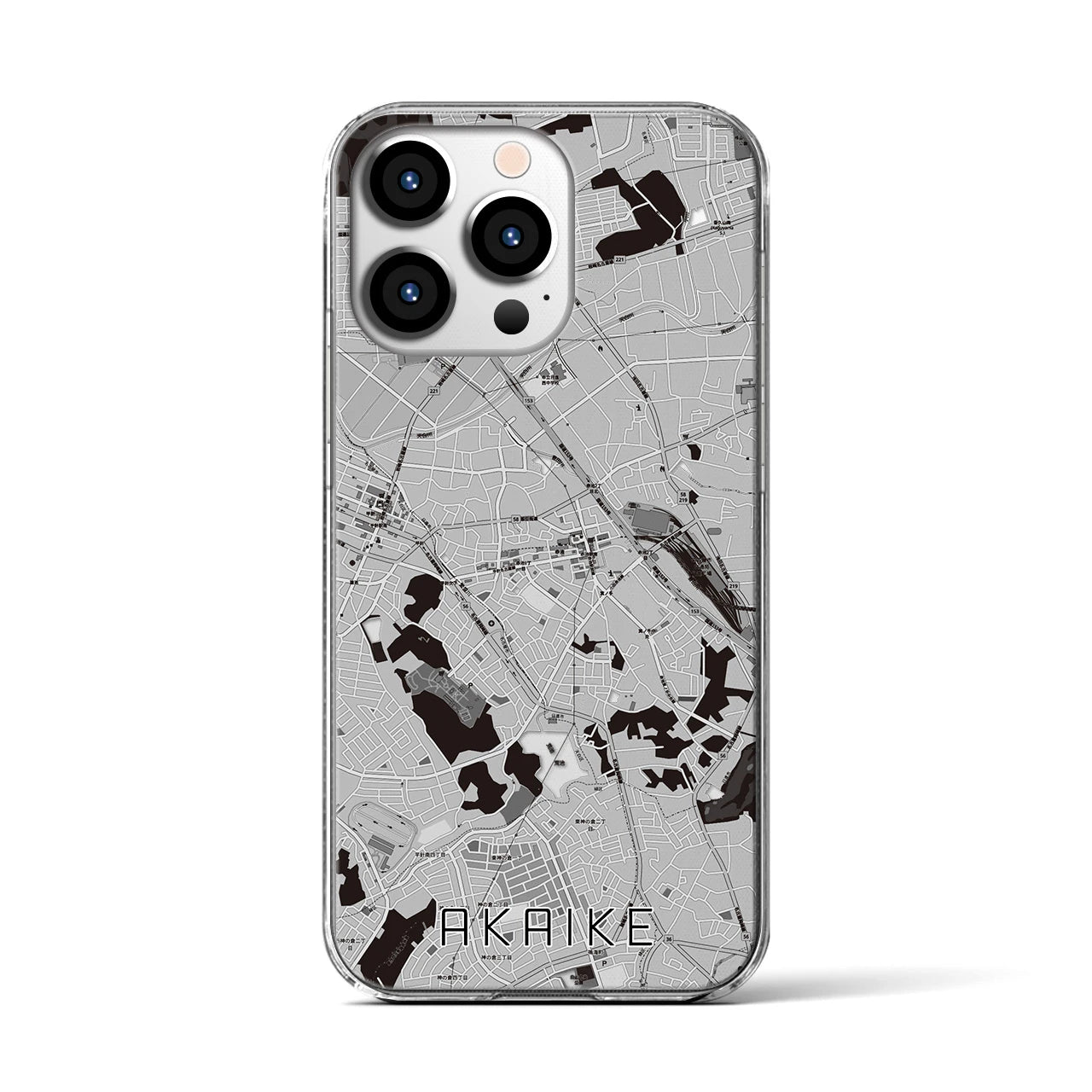 【赤池(愛知県)】地図柄iPhoneケース(クリアタイプ)