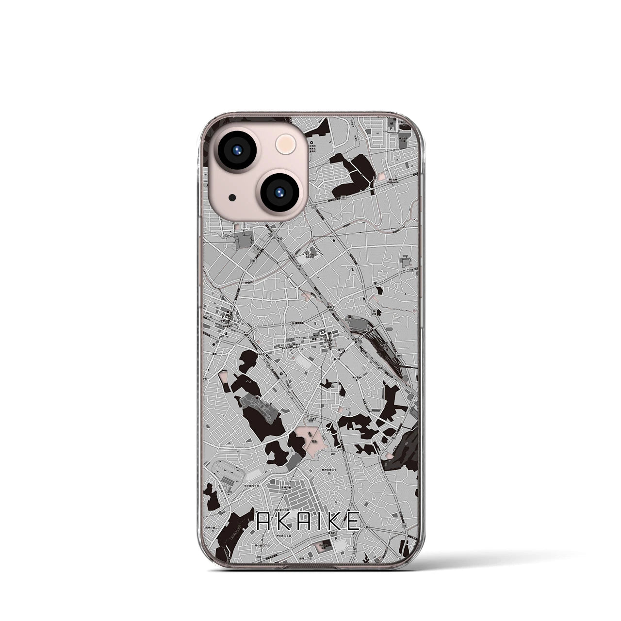 【赤池(愛知県)】地図柄iPhoneケース(クリアタイプ)