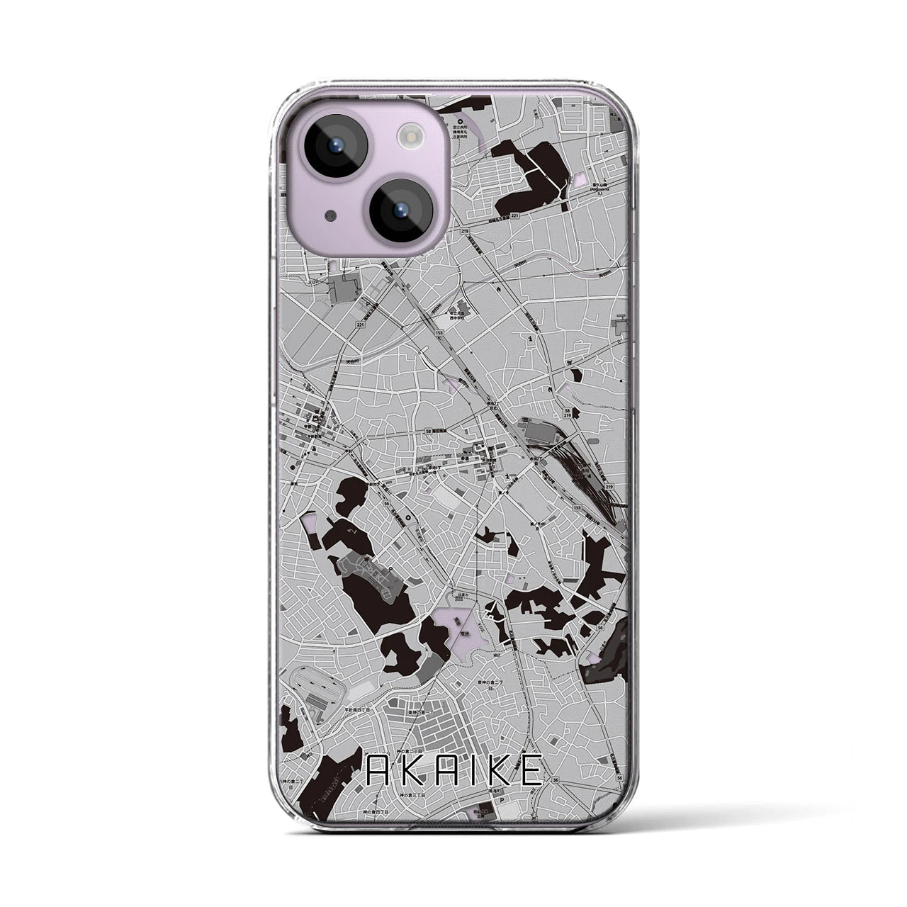 【赤池(愛知県)】地図柄iPhoneケース(クリアタイプ)