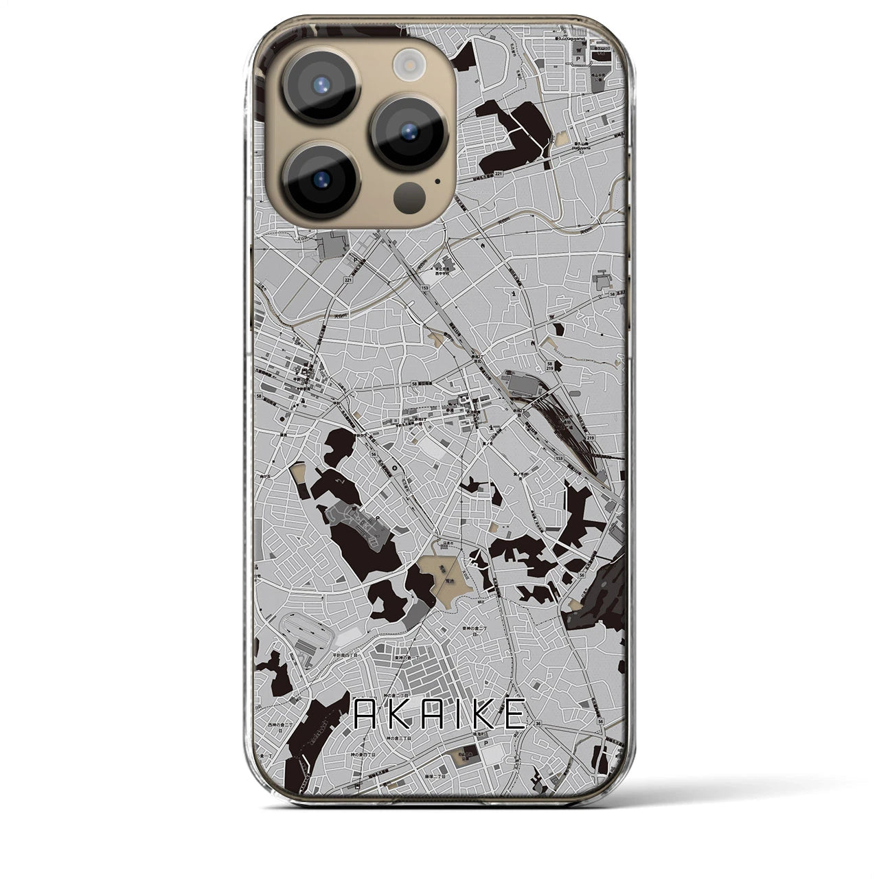 【赤池(愛知県)】地図柄iPhoneケース(クリアタイプ)