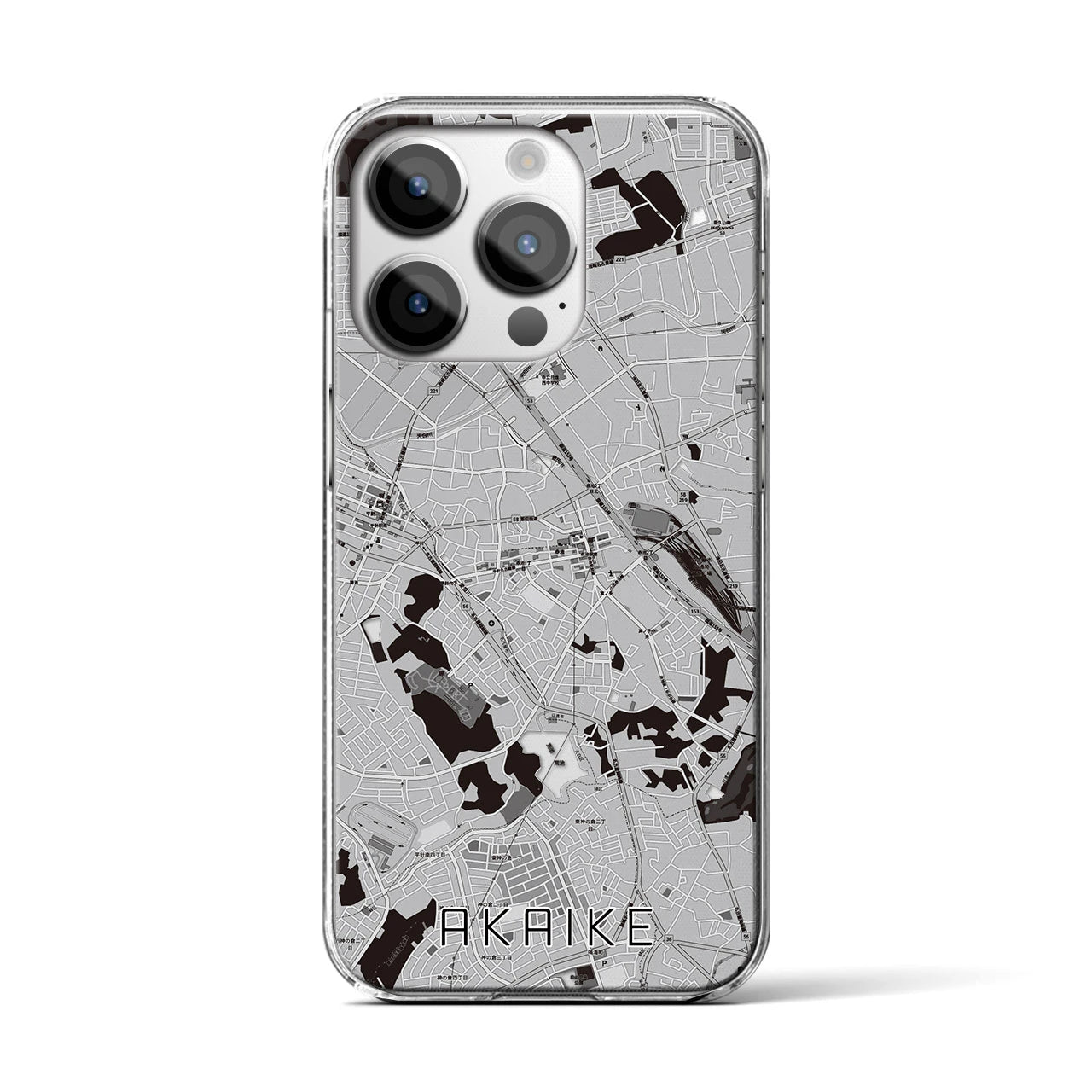 【赤池(愛知県)】地図柄iPhoneケース(クリアタイプ)