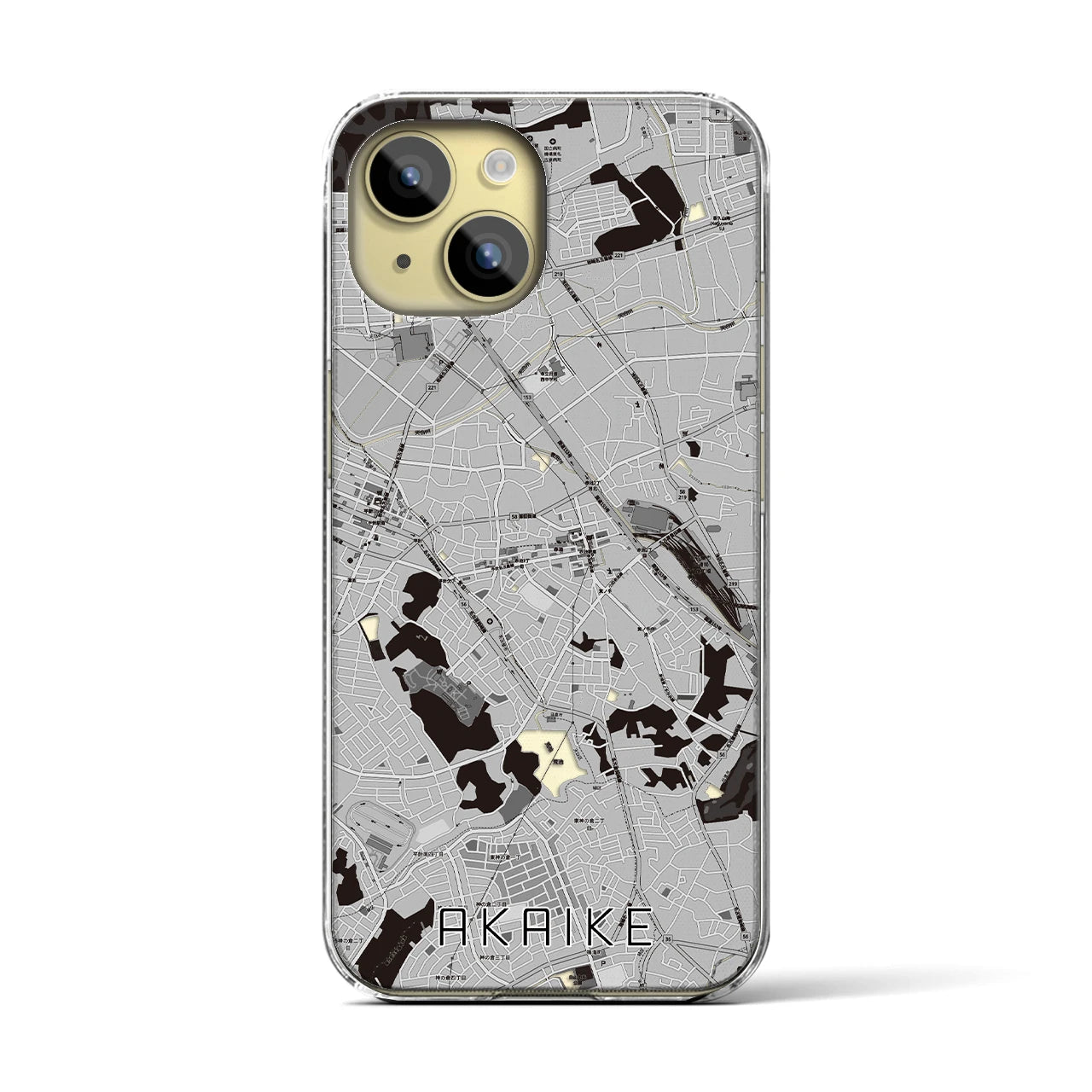 【赤池(愛知県)】地図柄iPhoneケース(クリアタイプ)