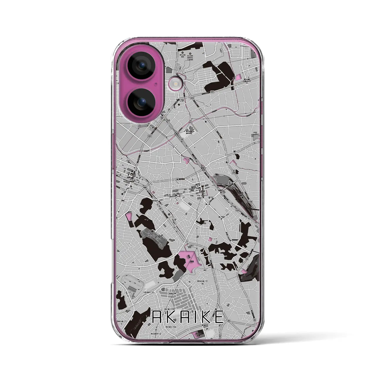 【赤池(愛知県)】地図柄iPhoneケース(クリアタイプ)