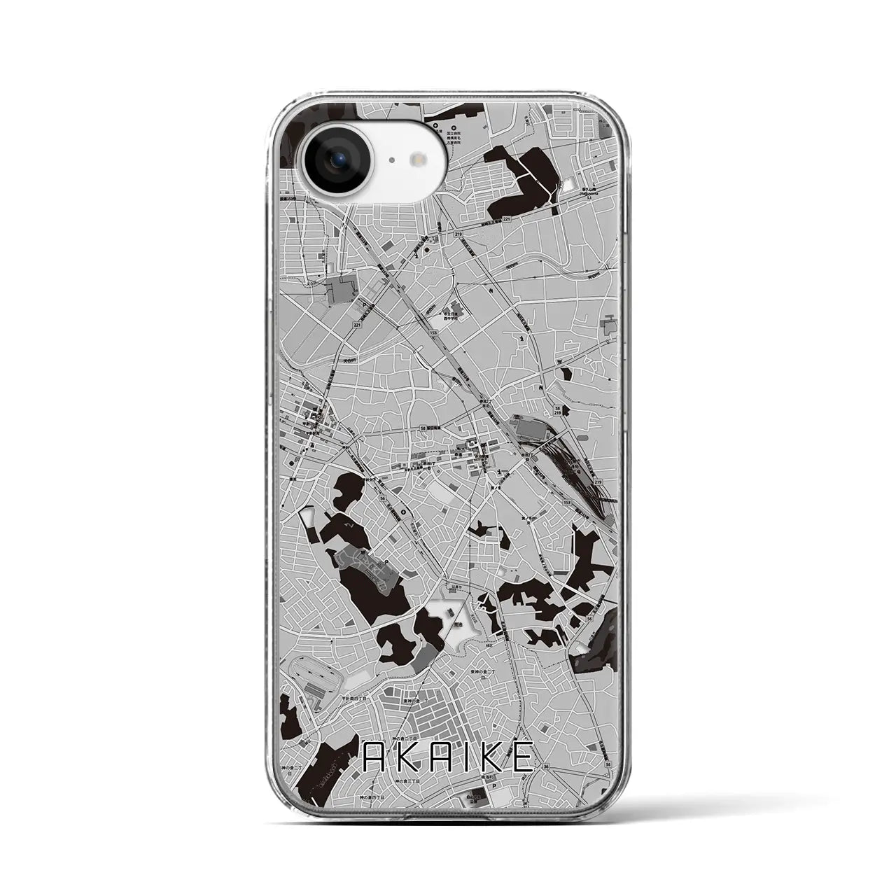 【赤池(愛知県)】地図柄iPhoneケース(クリアタイプ)