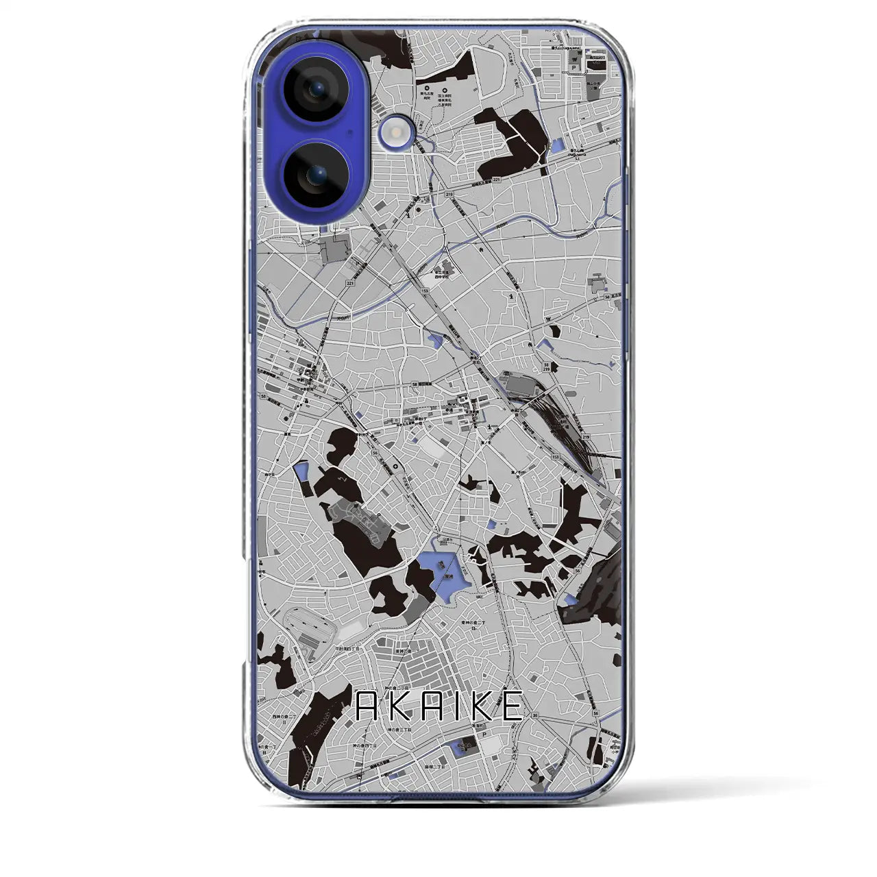 【赤池(愛知県)】地図柄iPhoneケース(クリアタイプ)