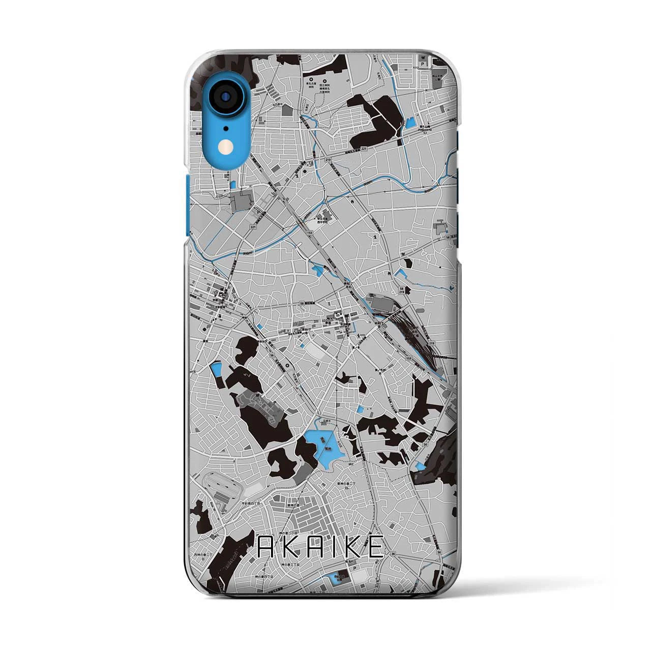 【赤池(愛知県)】地図柄iPhoneケース(クリアタイプ)
