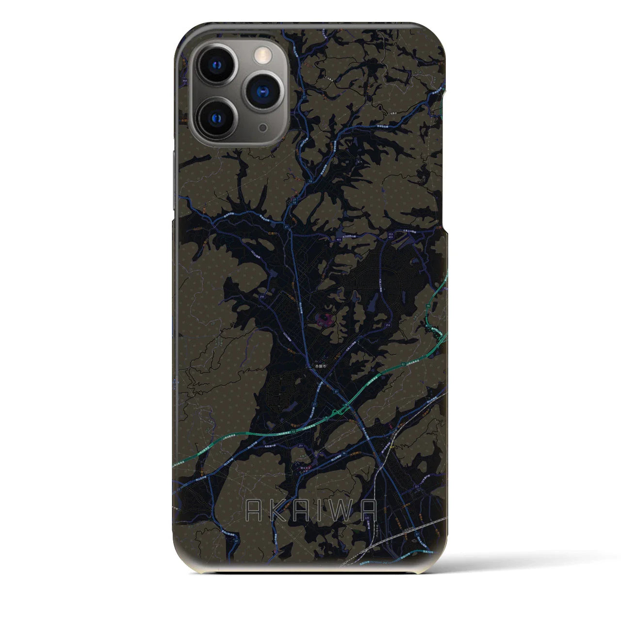 【赤磐(岡山県)】地図柄iPhoneケース(バックカバータイプ)