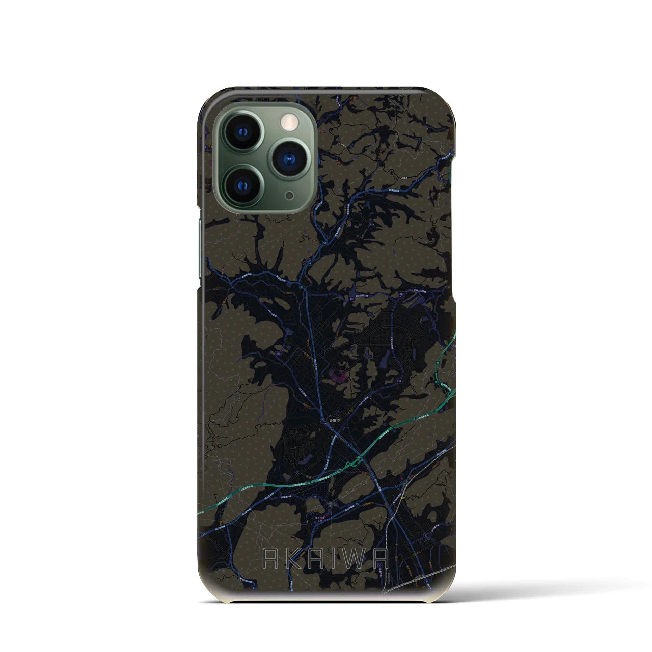 【赤磐(岡山県)】地図柄iPhoneケース(バックカバータイプ)