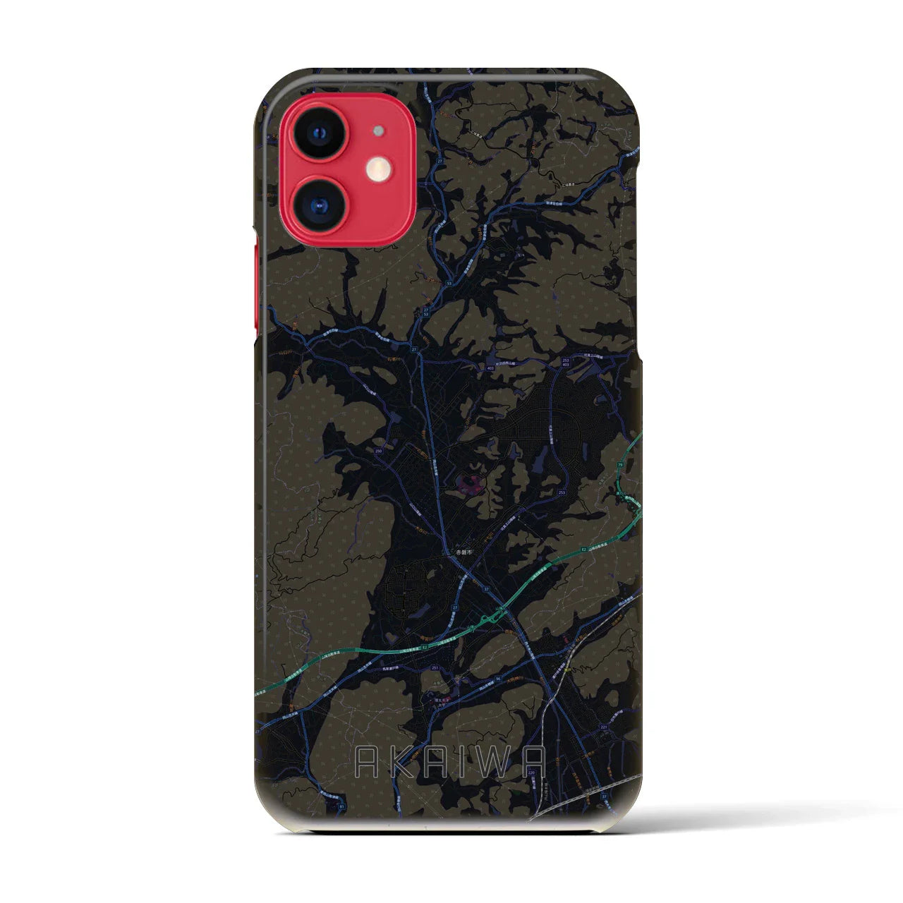 【赤磐(岡山県)】地図柄iPhoneケース(バックカバータイプ)