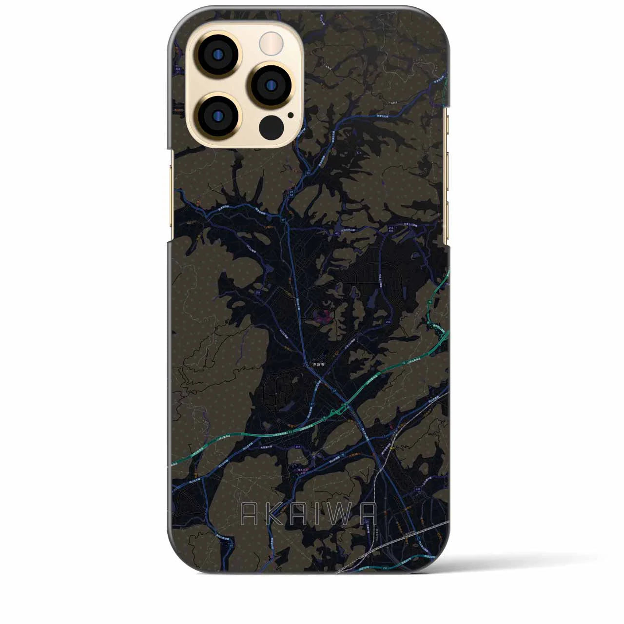 【赤磐(岡山県)】地図柄iPhoneケース(バックカバータイプ)