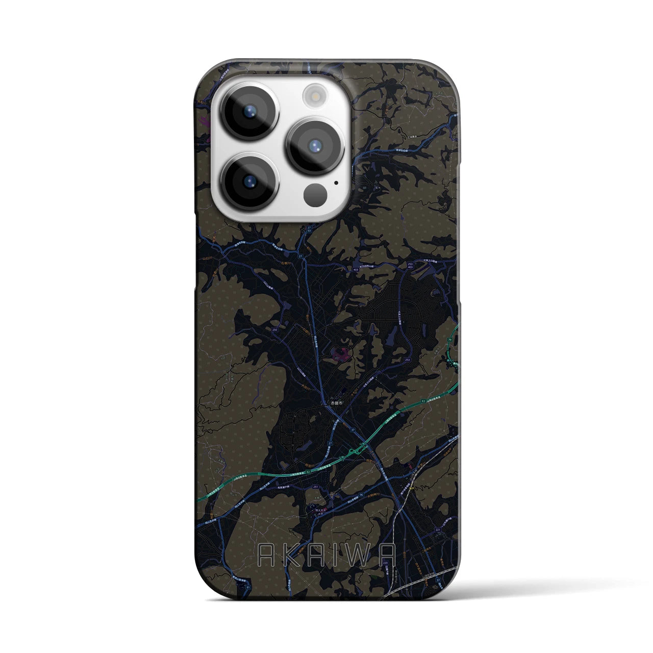 【赤磐(岡山県)】地図柄iPhoneケース(バックカバータイプ)