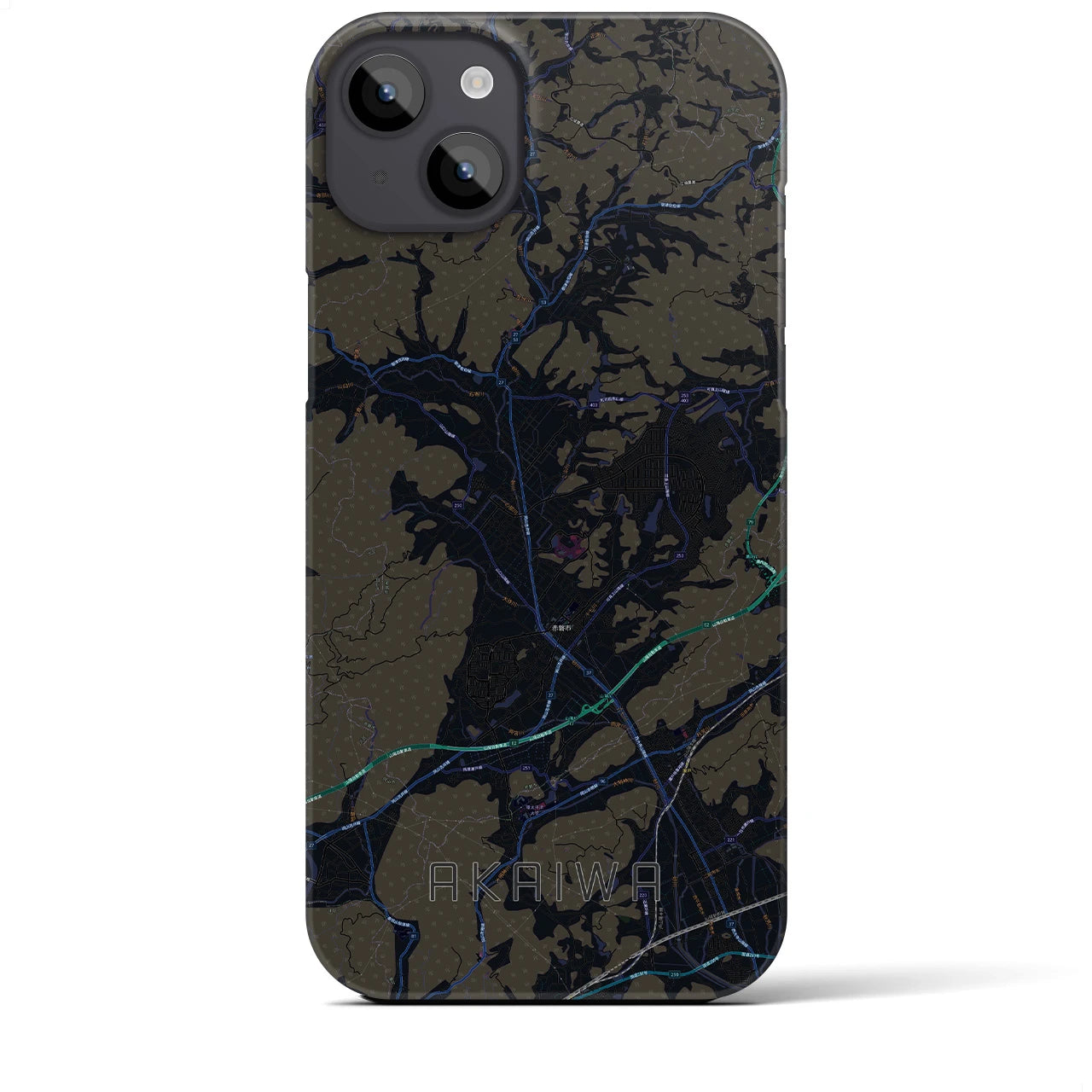 【赤磐(岡山県)】地図柄iPhoneケース(バックカバータイプ)