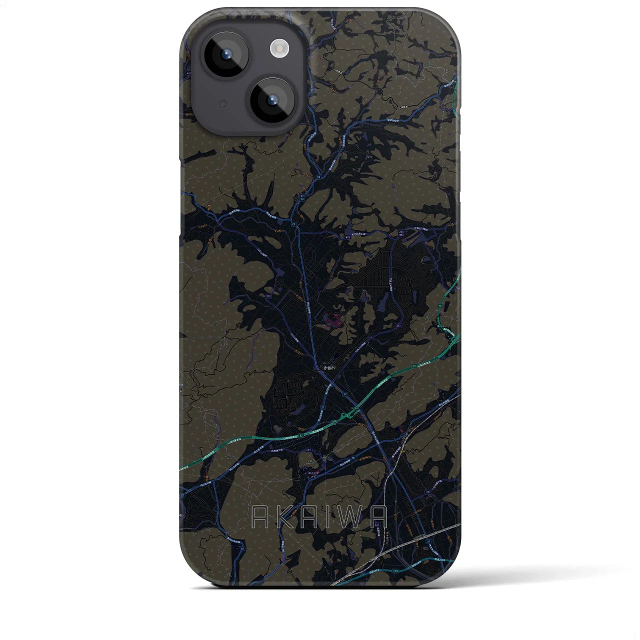【赤磐(岡山県)】地図柄iPhoneケース(バックカバータイプ)