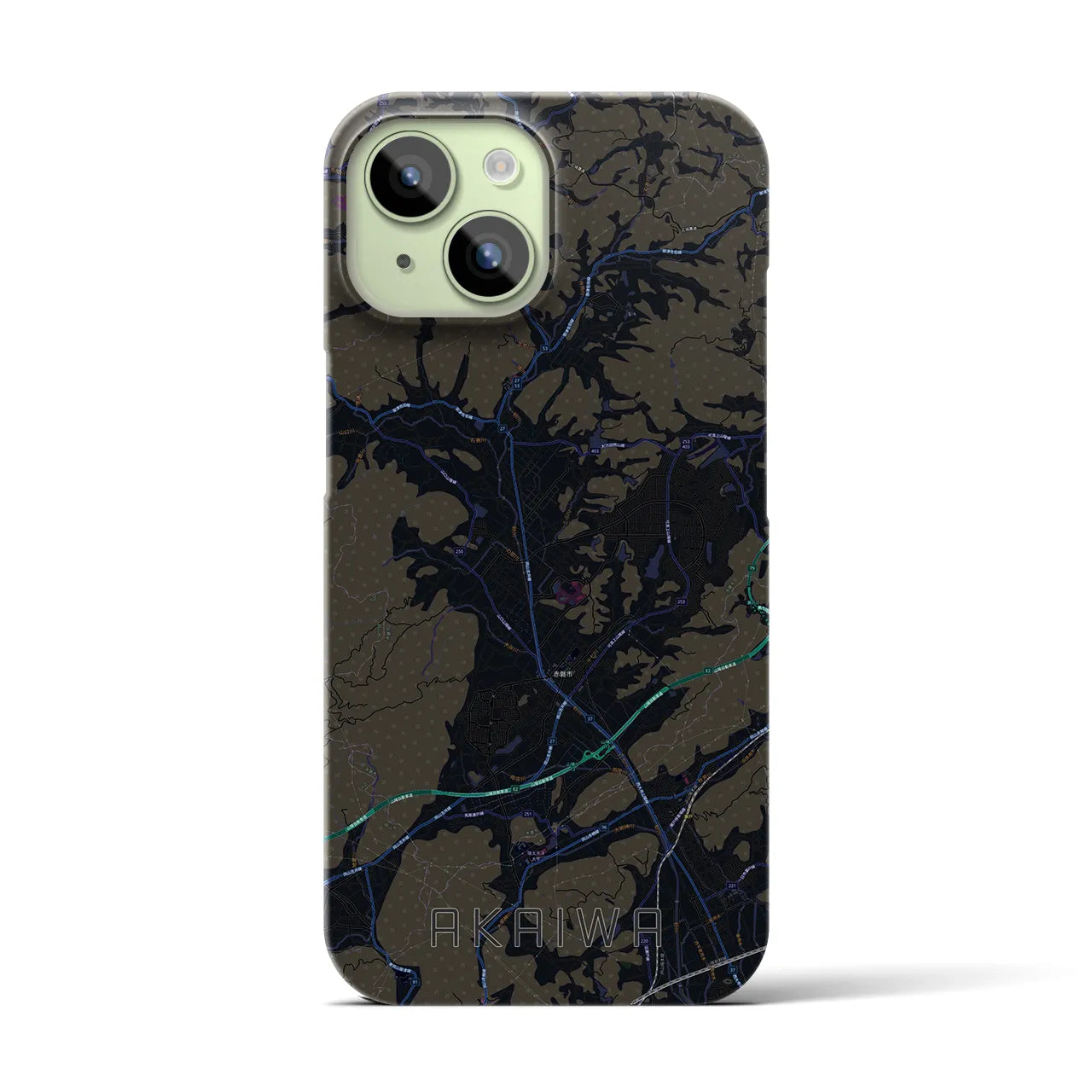 【赤磐(岡山県)】地図柄iPhoneケース(バックカバータイプ)
