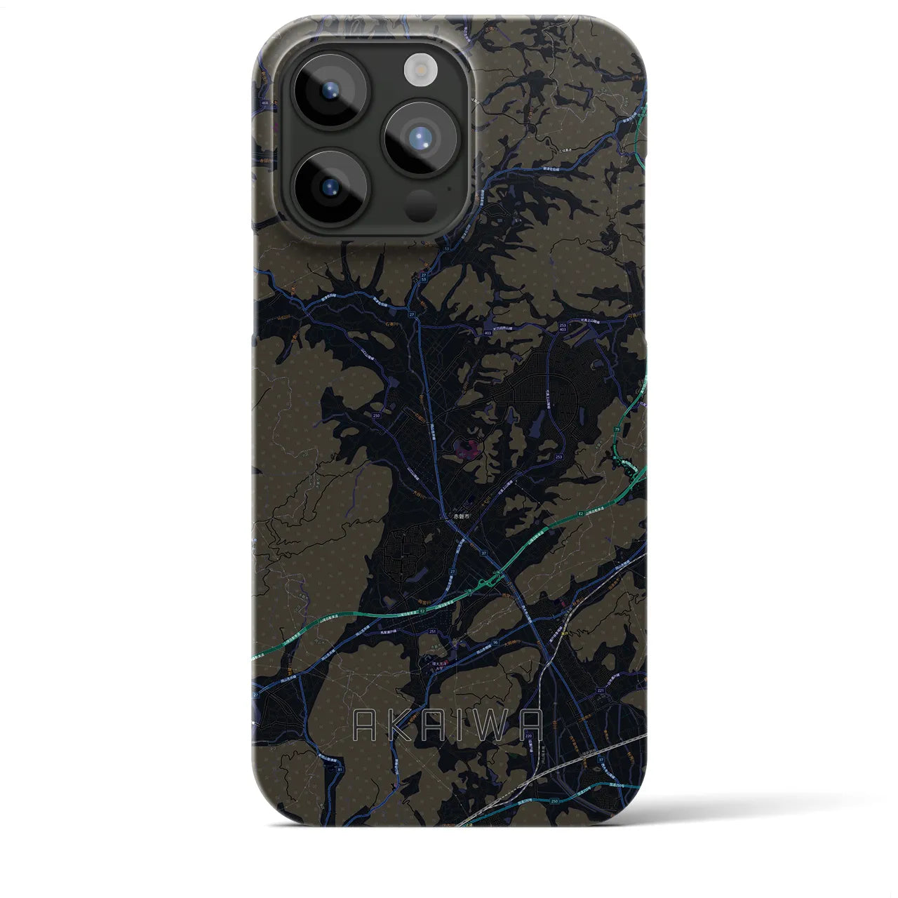 【赤磐(岡山県)】地図柄iPhoneケース(バックカバータイプ)