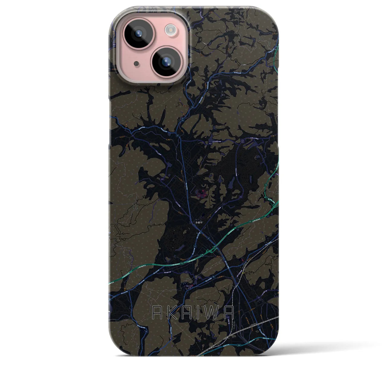 【赤磐(岡山県)】地図柄iPhoneケース(バックカバータイプ)