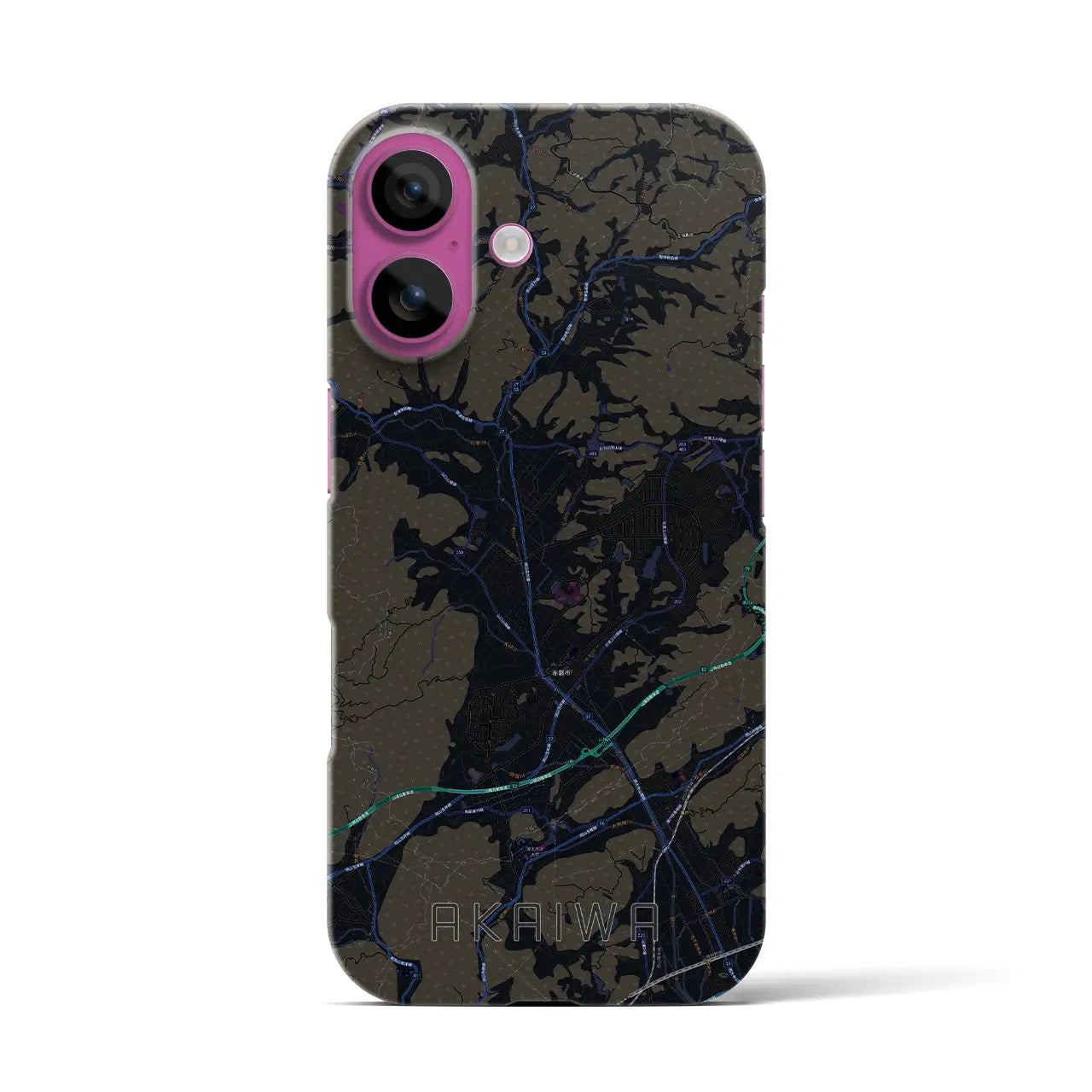 【赤磐(岡山県)】地図柄iPhoneケース(バックカバータイプ)