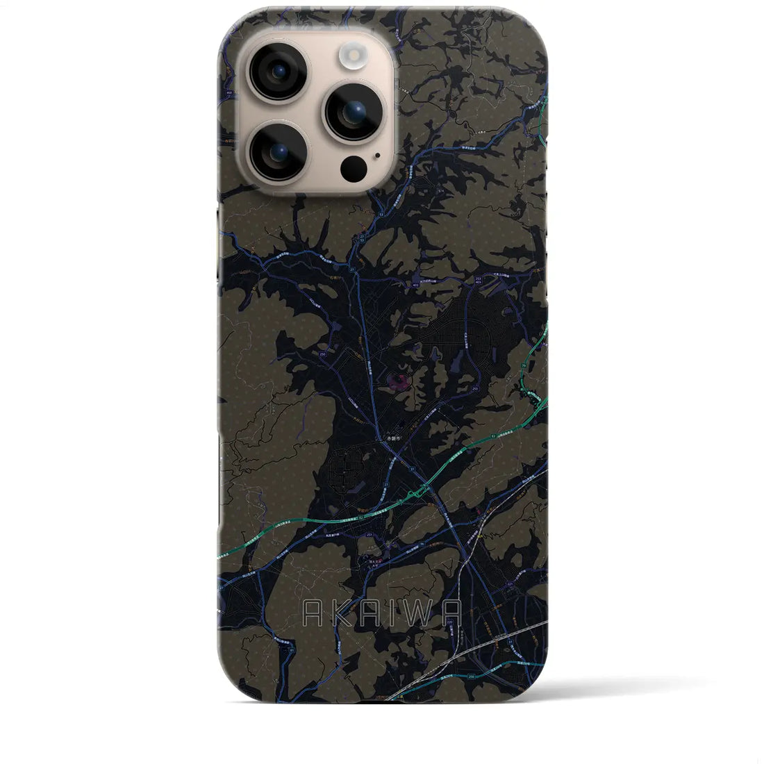 【赤磐(岡山県)】地図柄iPhoneケース(バックカバータイプ)