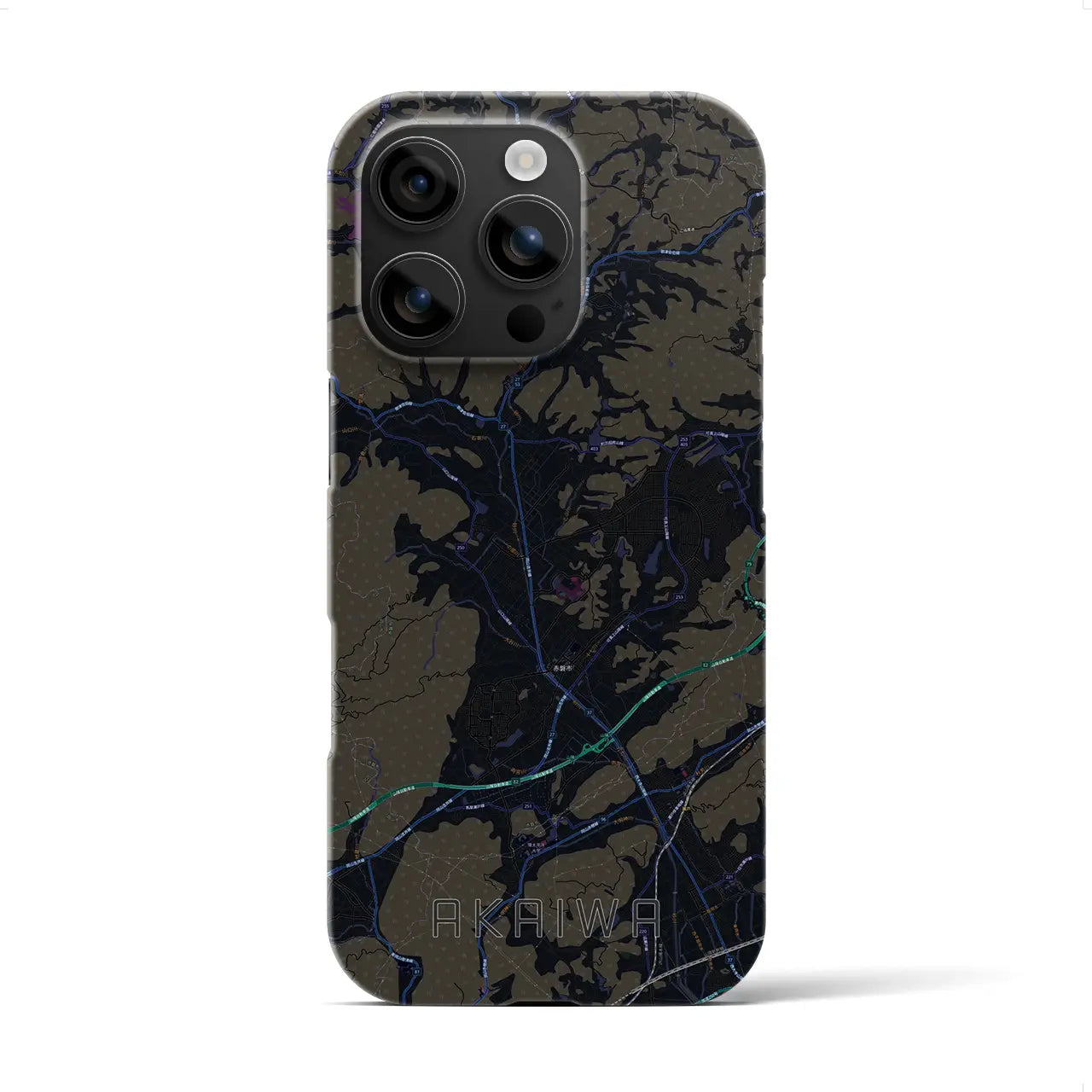 【赤磐(岡山県)】地図柄iPhoneケース(バックカバータイプ)
