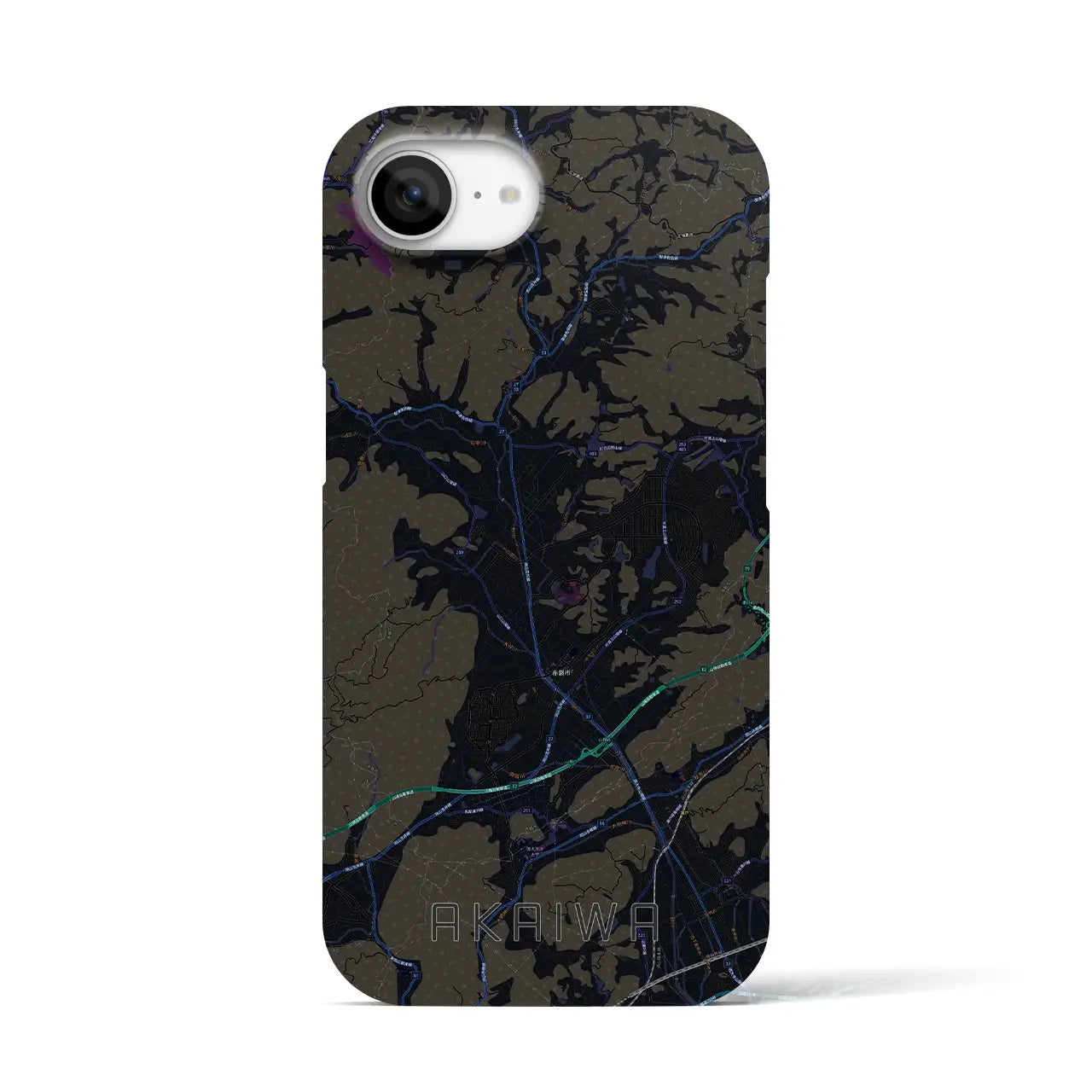 【赤磐(岡山県)】地図柄iPhoneケース(バックカバータイプ)