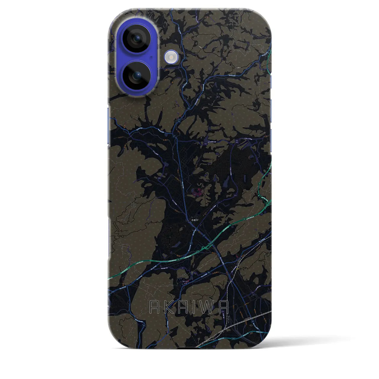 【赤磐(岡山県)】地図柄iPhoneケース(バックカバータイプ)