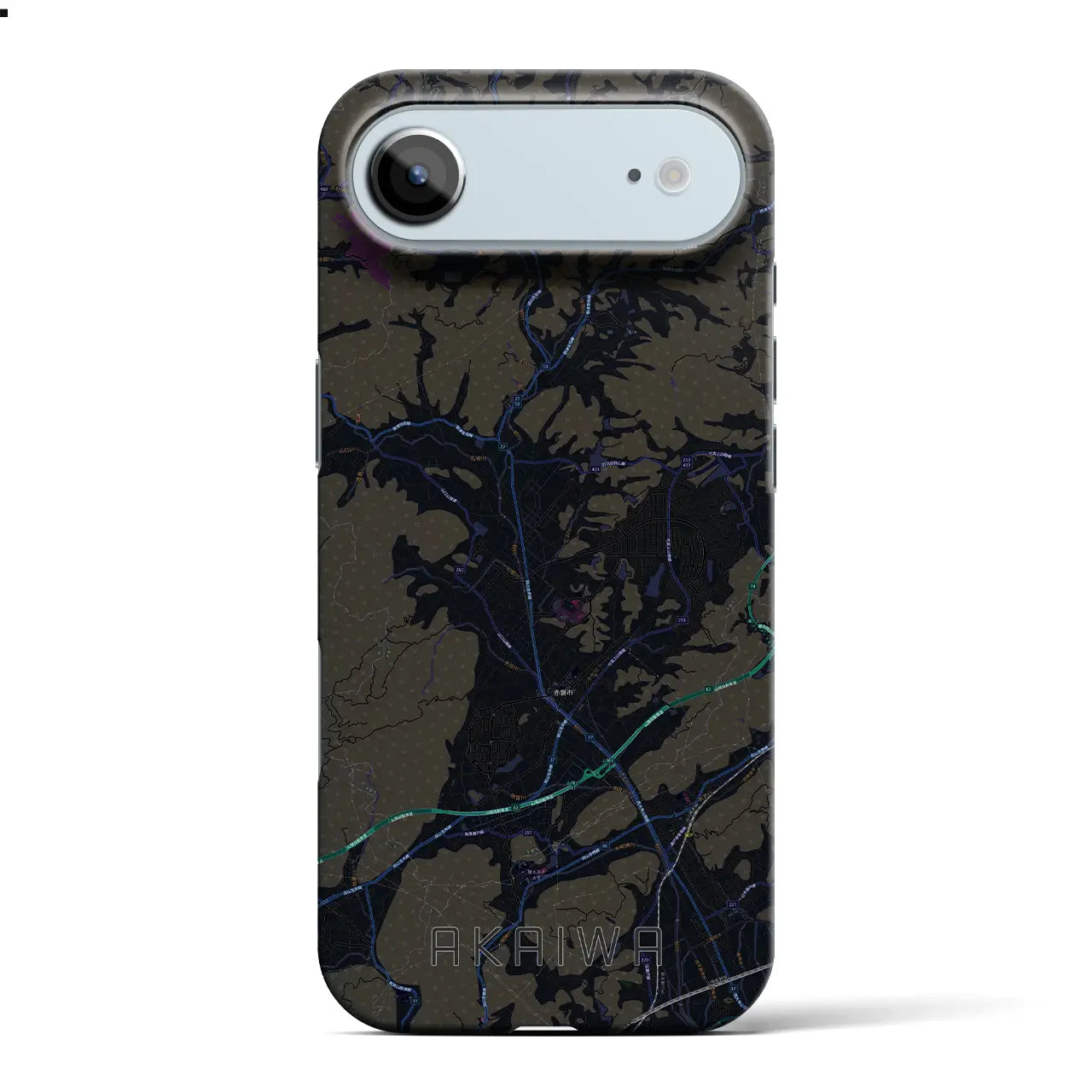 【赤磐(岡山県)】地図柄iPhoneケース(バックカバータイプ)