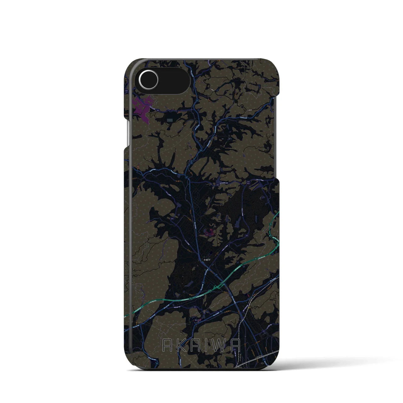 【赤磐(岡山県)】地図柄iPhoneケース(バックカバータイプ)