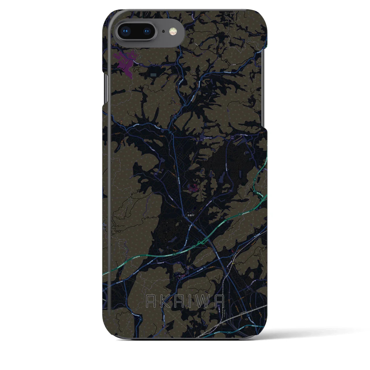 【赤磐(岡山県)】地図柄iPhoneケース(バックカバータイプ)