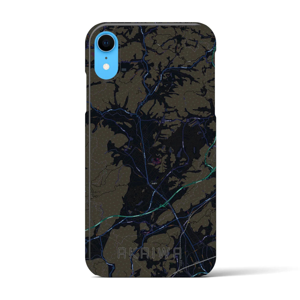 【赤磐(岡山県)】地図柄iPhoneケース(バックカバータイプ)