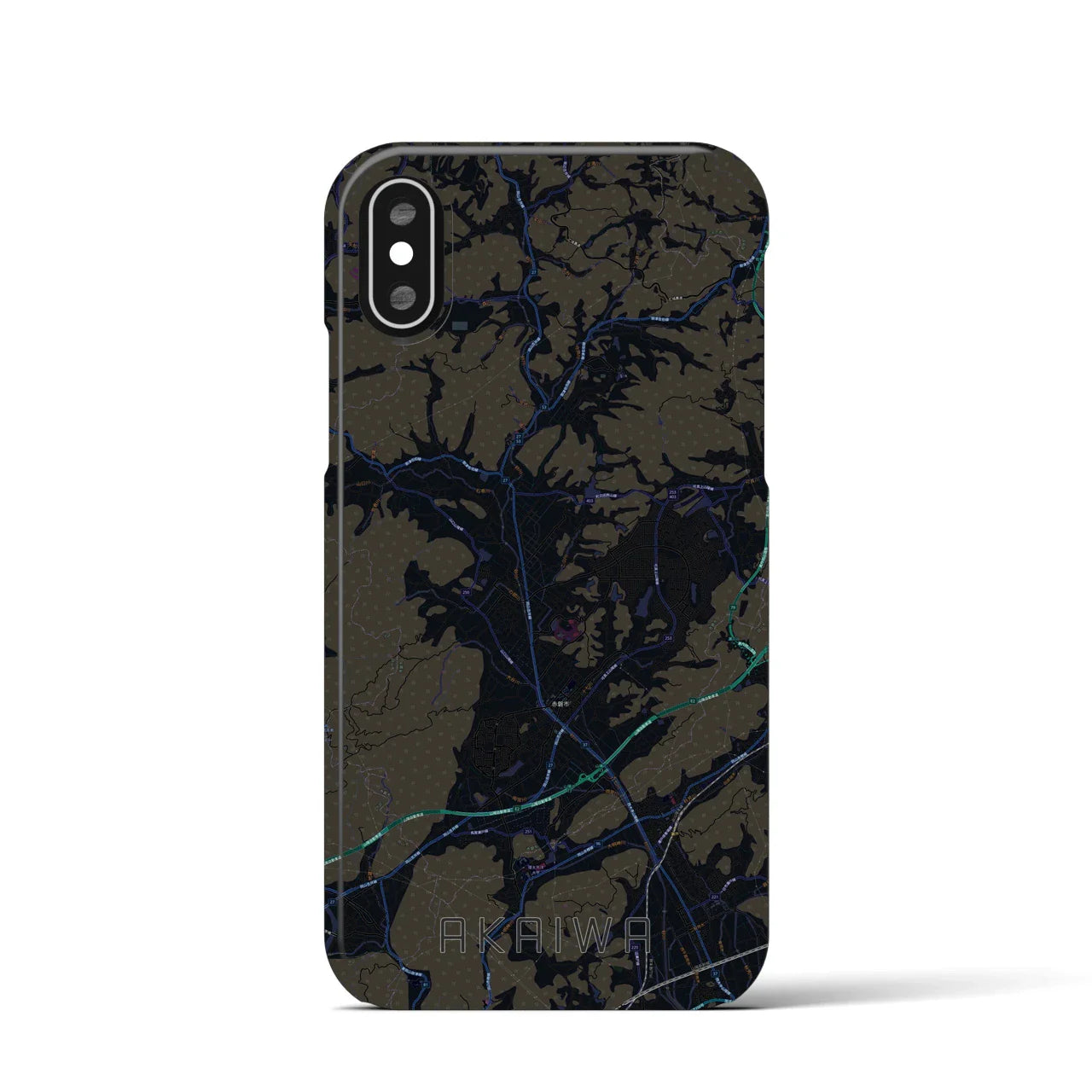 【赤磐(岡山県)】地図柄iPhoneケース(バックカバータイプ)