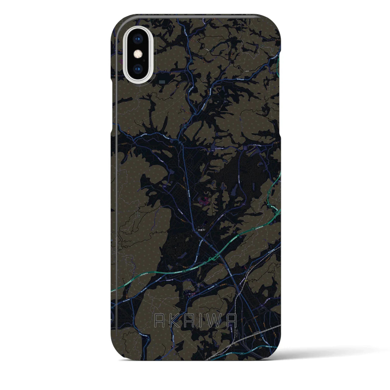 【赤磐(岡山県)】地図柄iPhoneケース(バックカバータイプ)