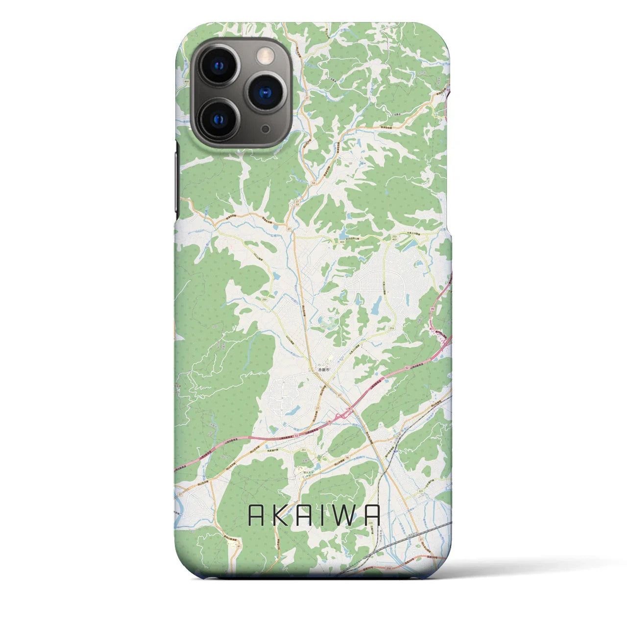 【赤磐(岡山県)】地図柄iPhoneケース(バックカバータイプ)