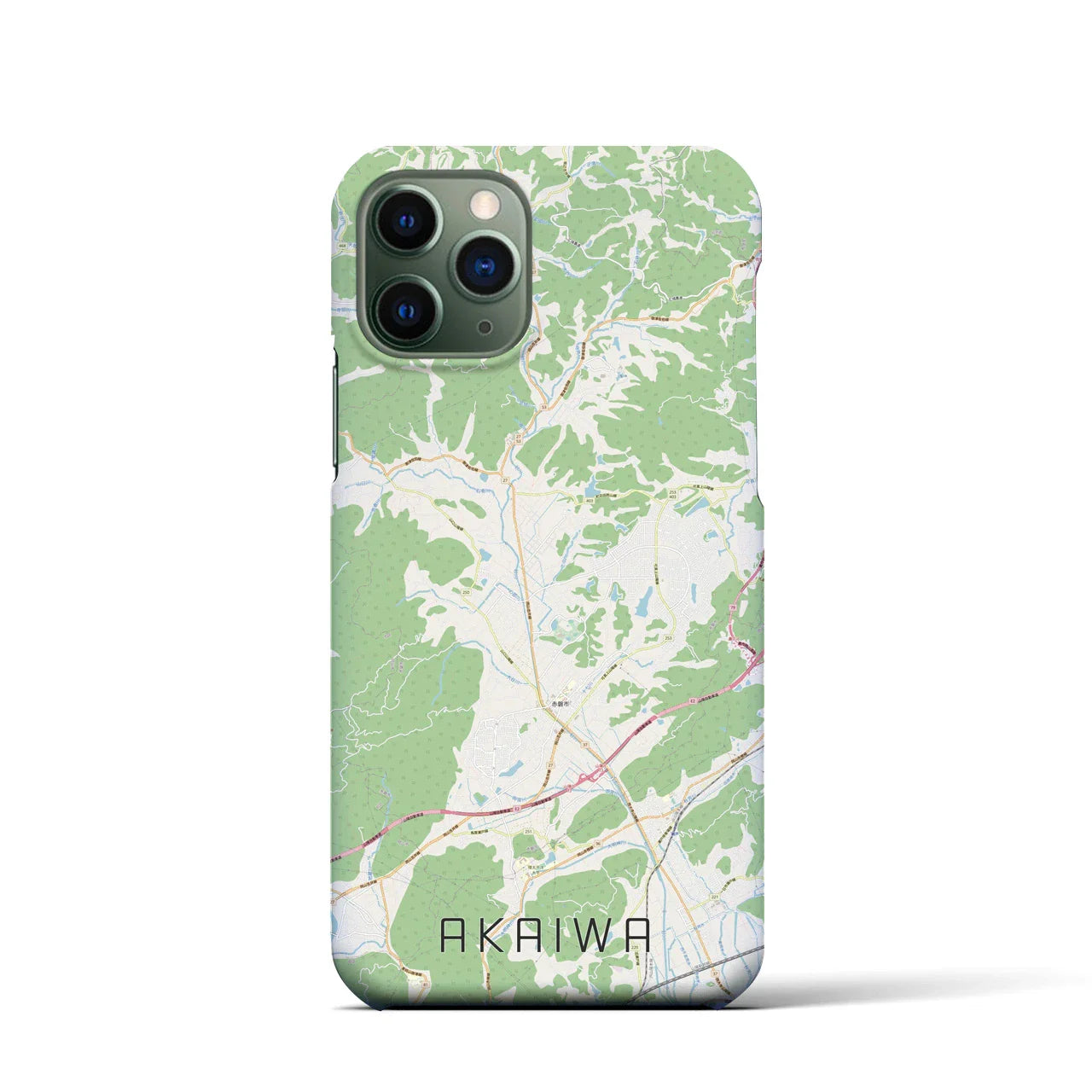 【赤磐(岡山県)】地図柄iPhoneケース(バックカバータイプ)