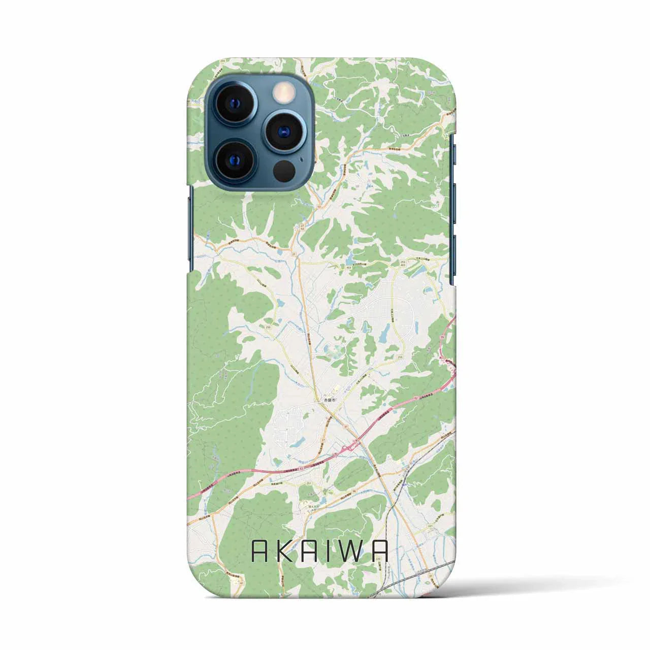 【赤磐(岡山県)】地図柄iPhoneケース(バックカバータイプ)