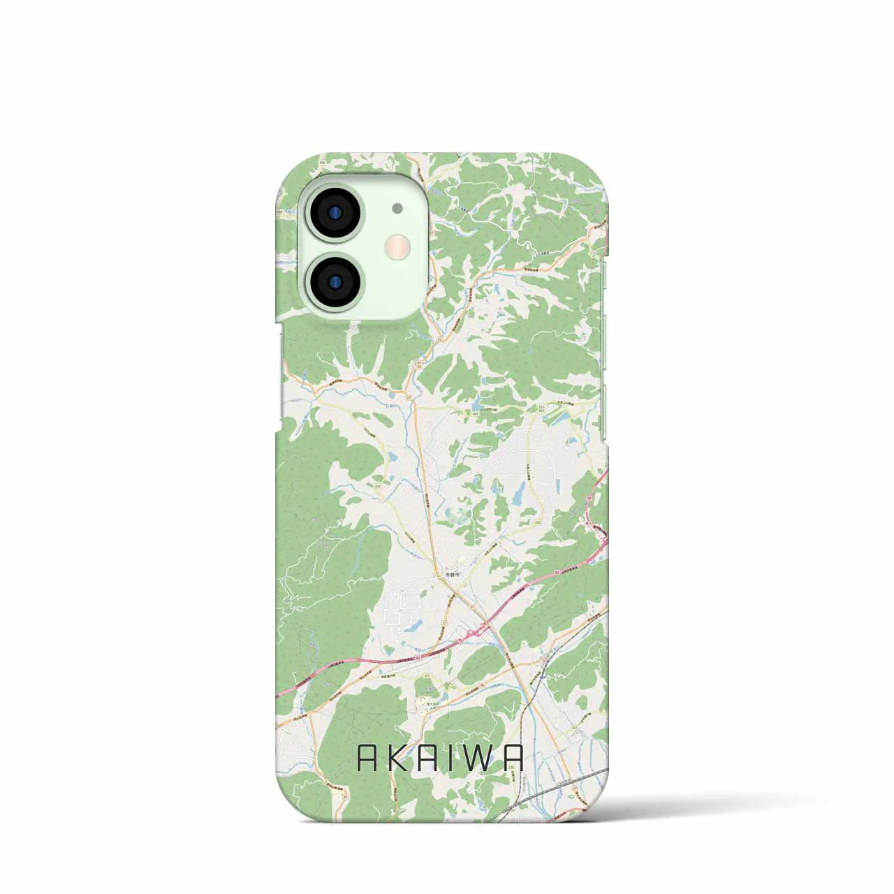 【赤磐(岡山県)】地図柄iPhoneケース(バックカバータイプ)