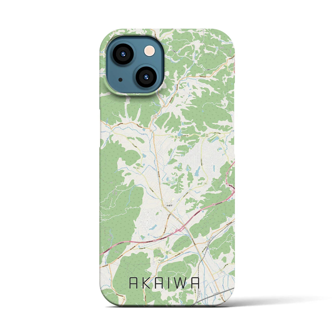 【赤磐(岡山県)】地図柄iPhoneケース(バックカバータイプ)