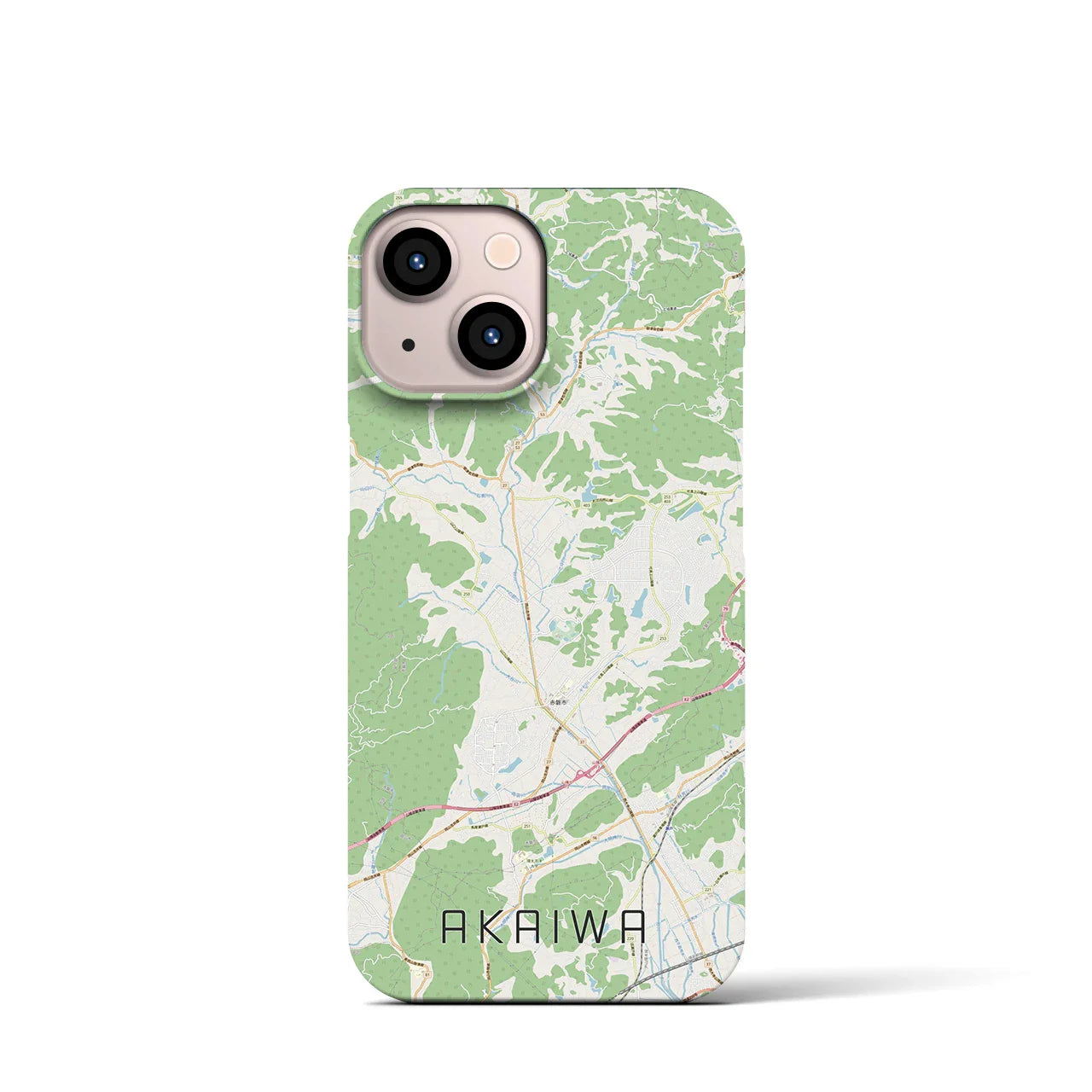 【赤磐(岡山県)】地図柄iPhoneケース(バックカバータイプ)
