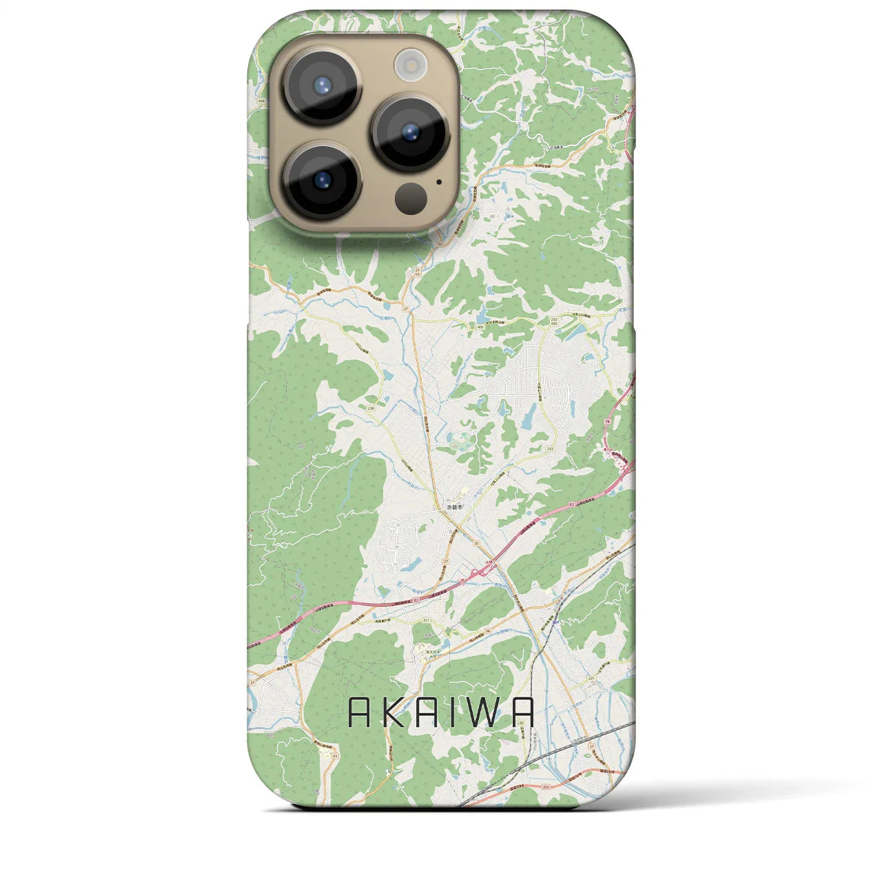 【赤磐(岡山県)】地図柄iPhoneケース(バックカバータイプ)