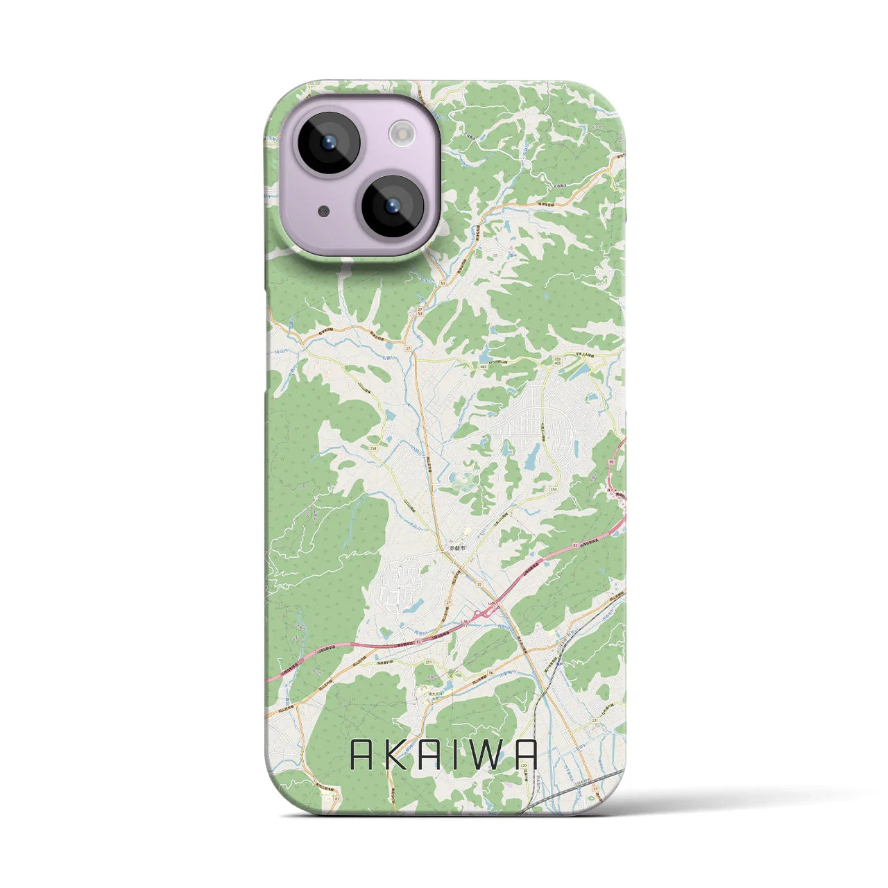 【赤磐(岡山県)】地図柄iPhoneケース(バックカバータイプ)