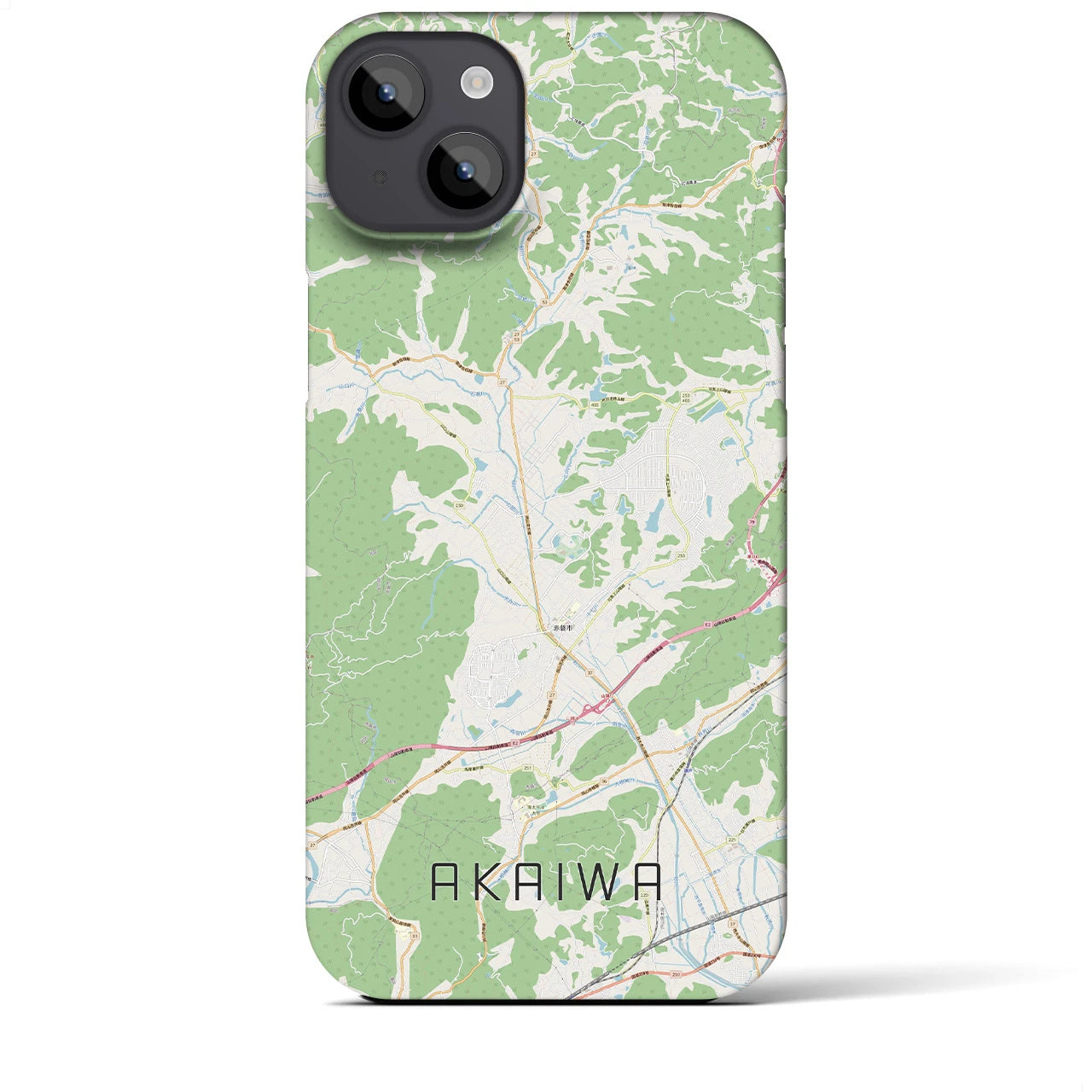 【赤磐(岡山県)】地図柄iPhoneケース(バックカバータイプ)