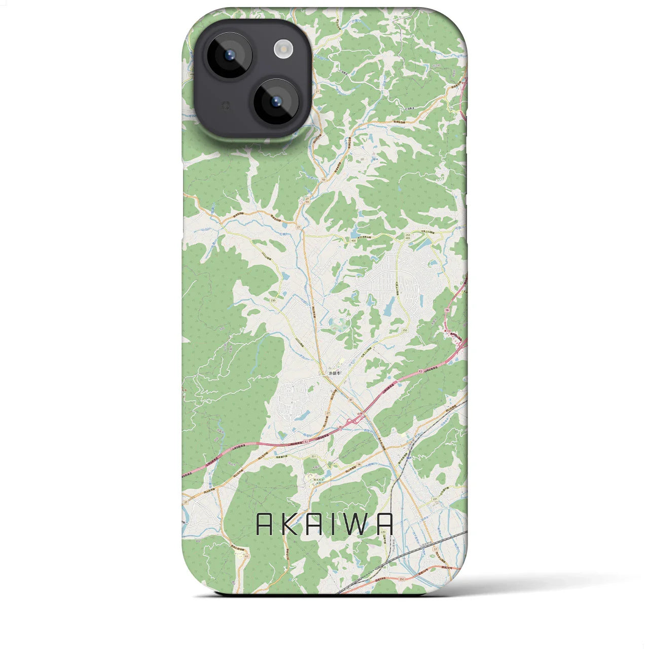 【赤磐(岡山県)】地図柄iPhoneケース(バックカバータイプ)