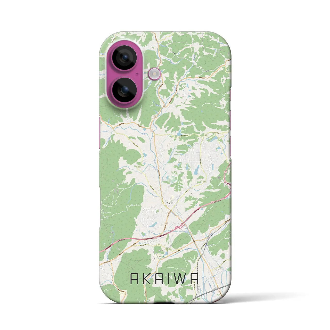 【赤磐(岡山県)】地図柄iPhoneケース(バックカバータイプ)