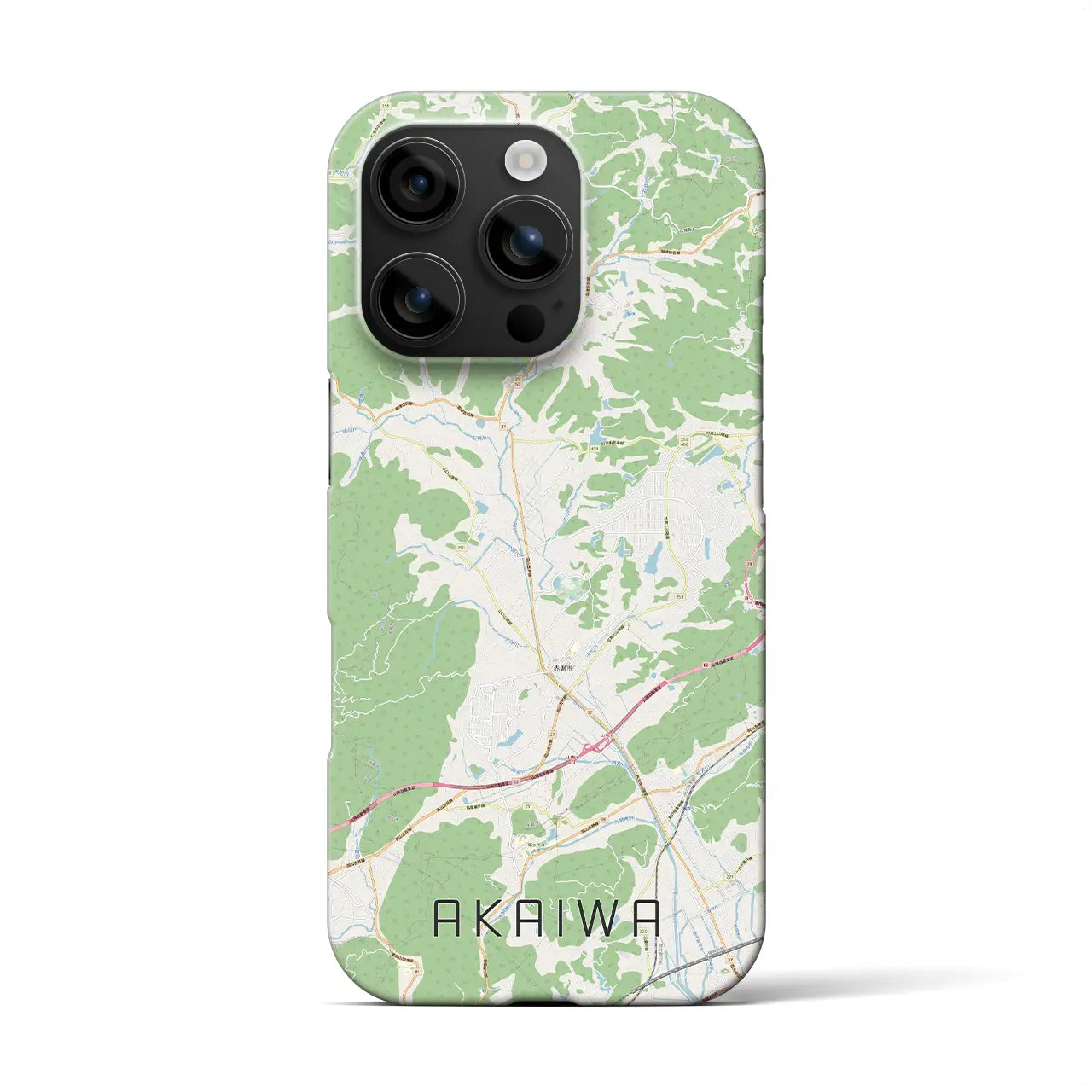 【赤磐(岡山県)】地図柄iPhoneケース(バックカバータイプ)