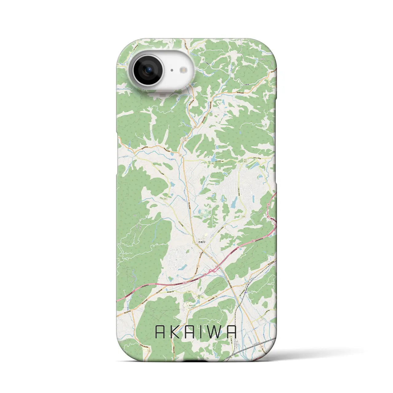 【赤磐(岡山県)】地図柄iPhoneケース(バックカバータイプ)
