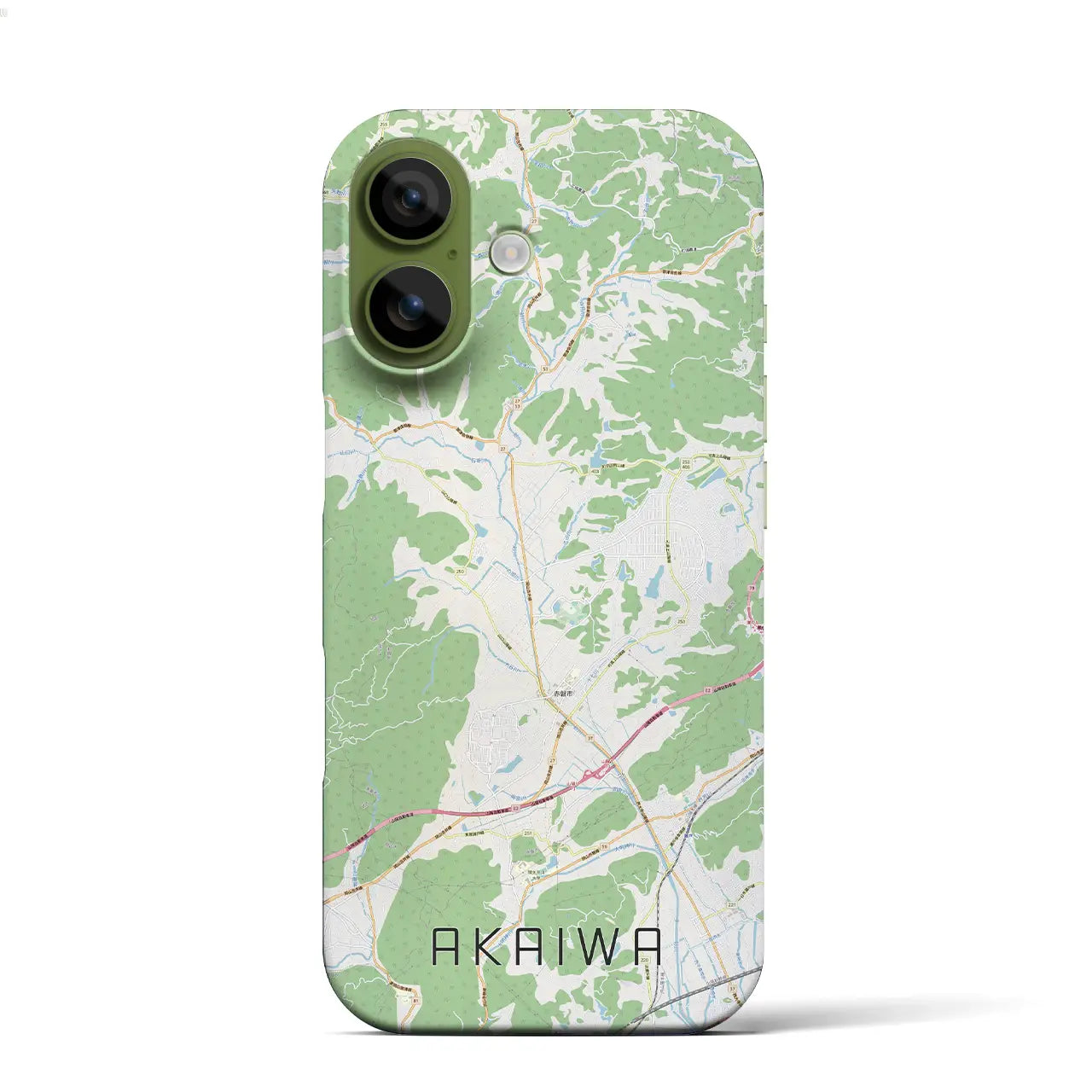 【赤磐(岡山県)】地図柄iPhoneケース(バックカバータイプ)ナチュラル・iPhone 17 Pro Max 用