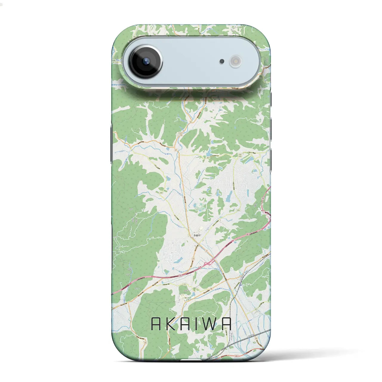 【赤磐(岡山県)】地図柄iPhoneケース(バックカバータイプ)