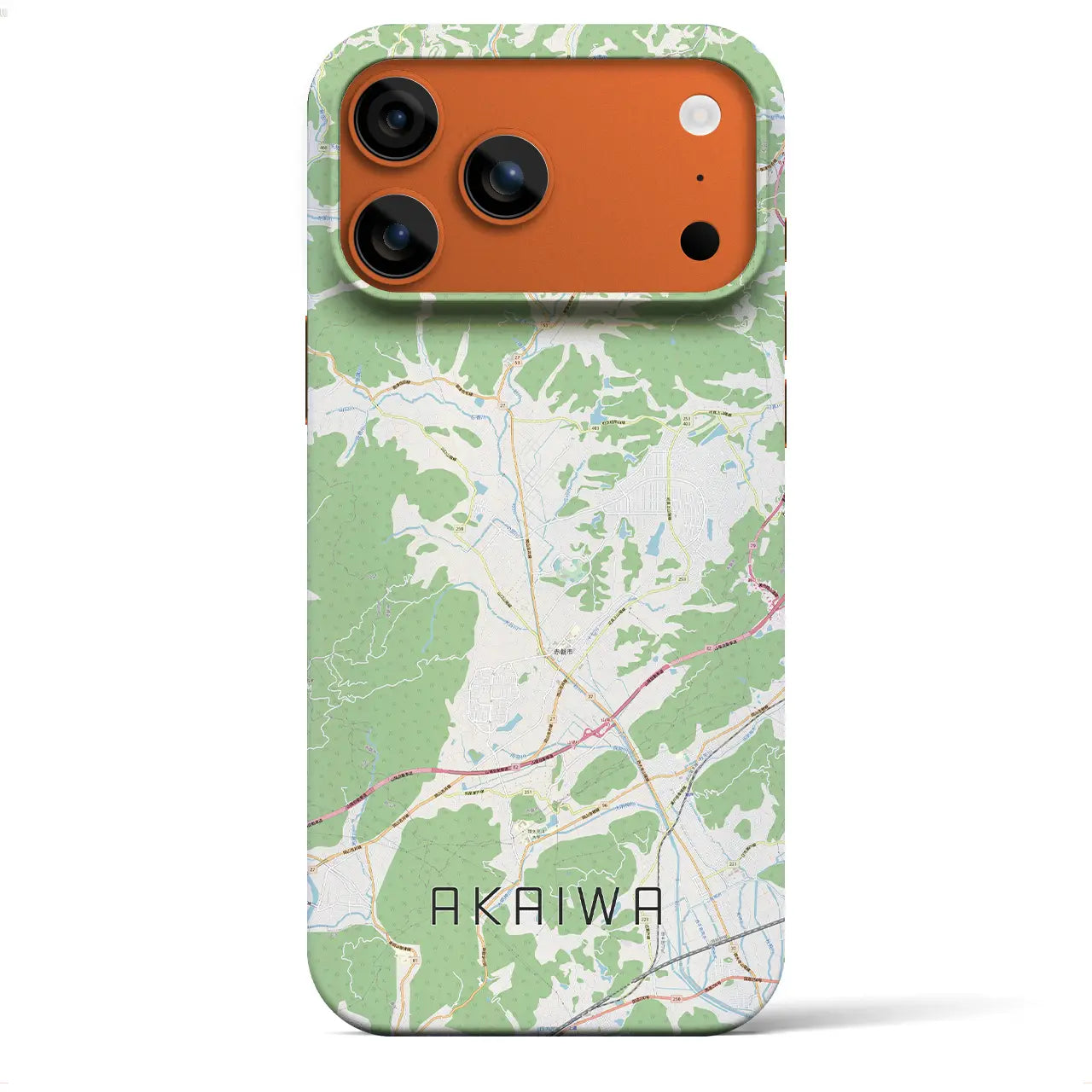 【赤磐(岡山県)】地図柄iPhoneケース(バックカバータイプ)