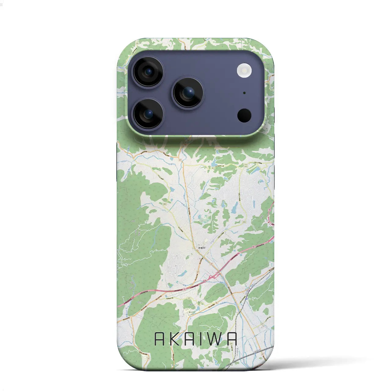 【赤磐(岡山県)】地図柄iPhoneケース(バックカバータイプ)