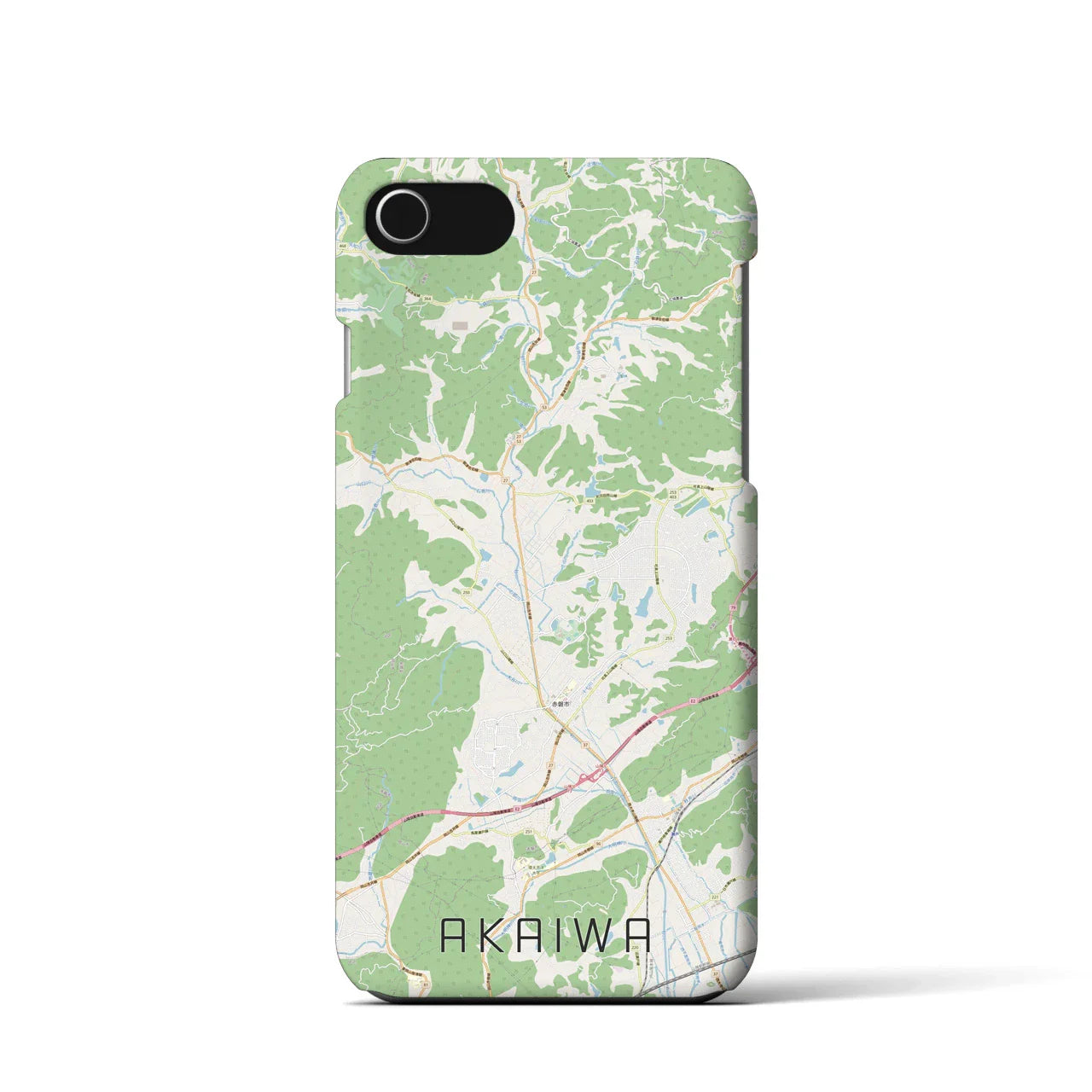 【赤磐(岡山県)】地図柄iPhoneケース(バックカバータイプ)
